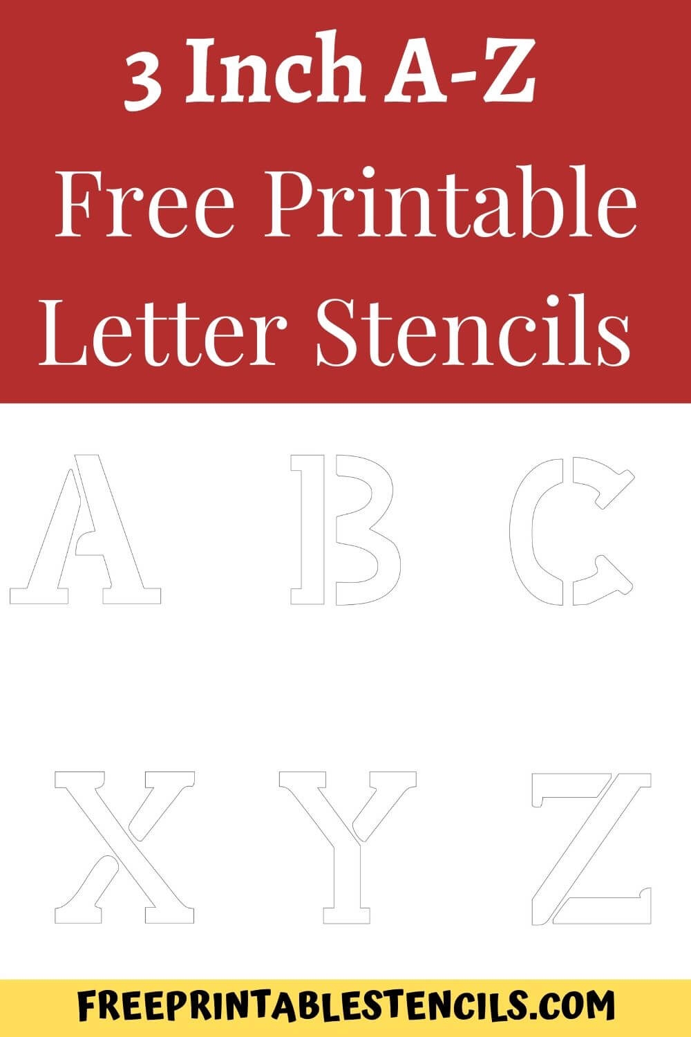 1 Free Printable 3 Inch Letter Stencils A Z 1 Free Printable 3 Inch Letter Stencils A Z