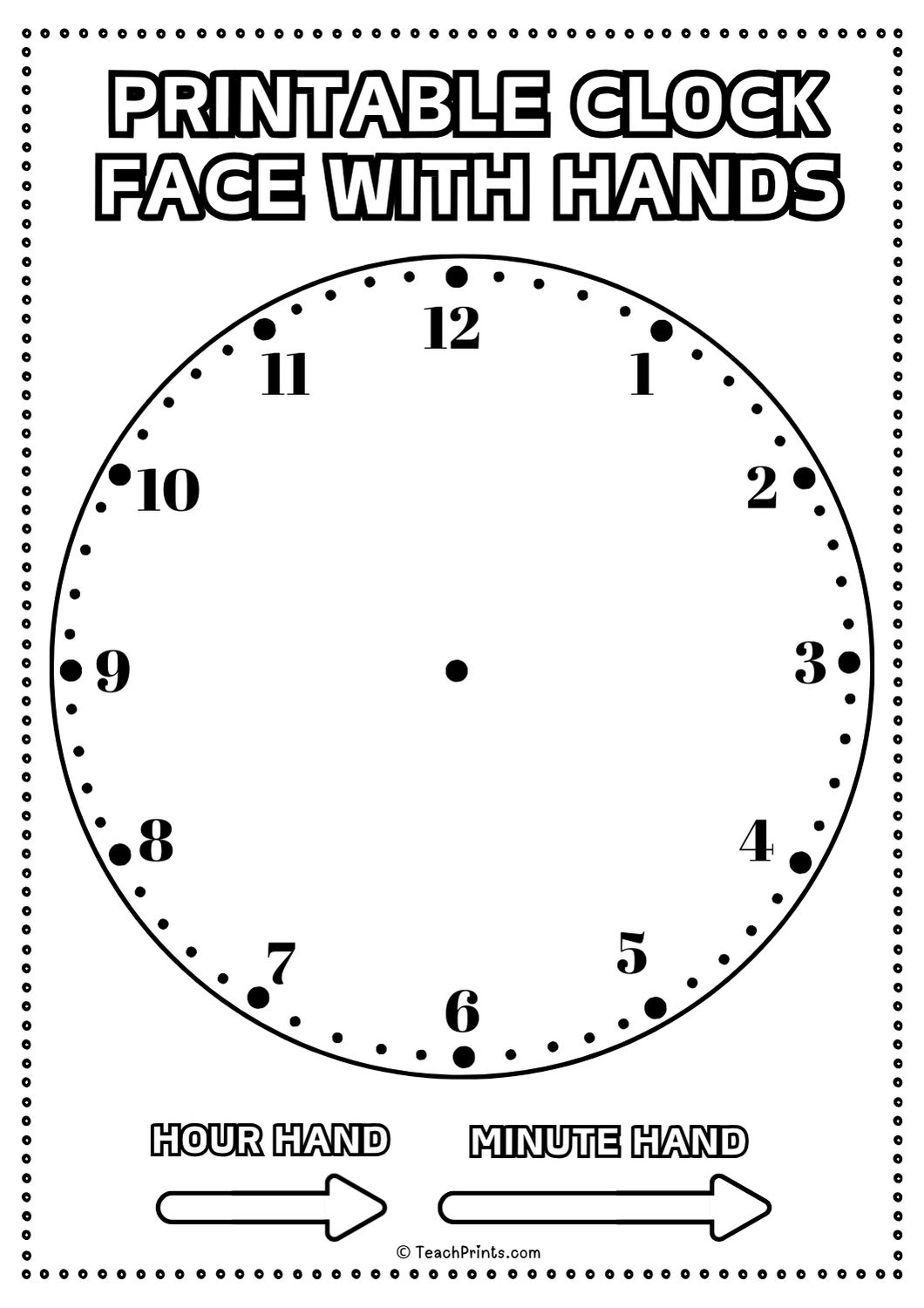 Free Clock Printable Template