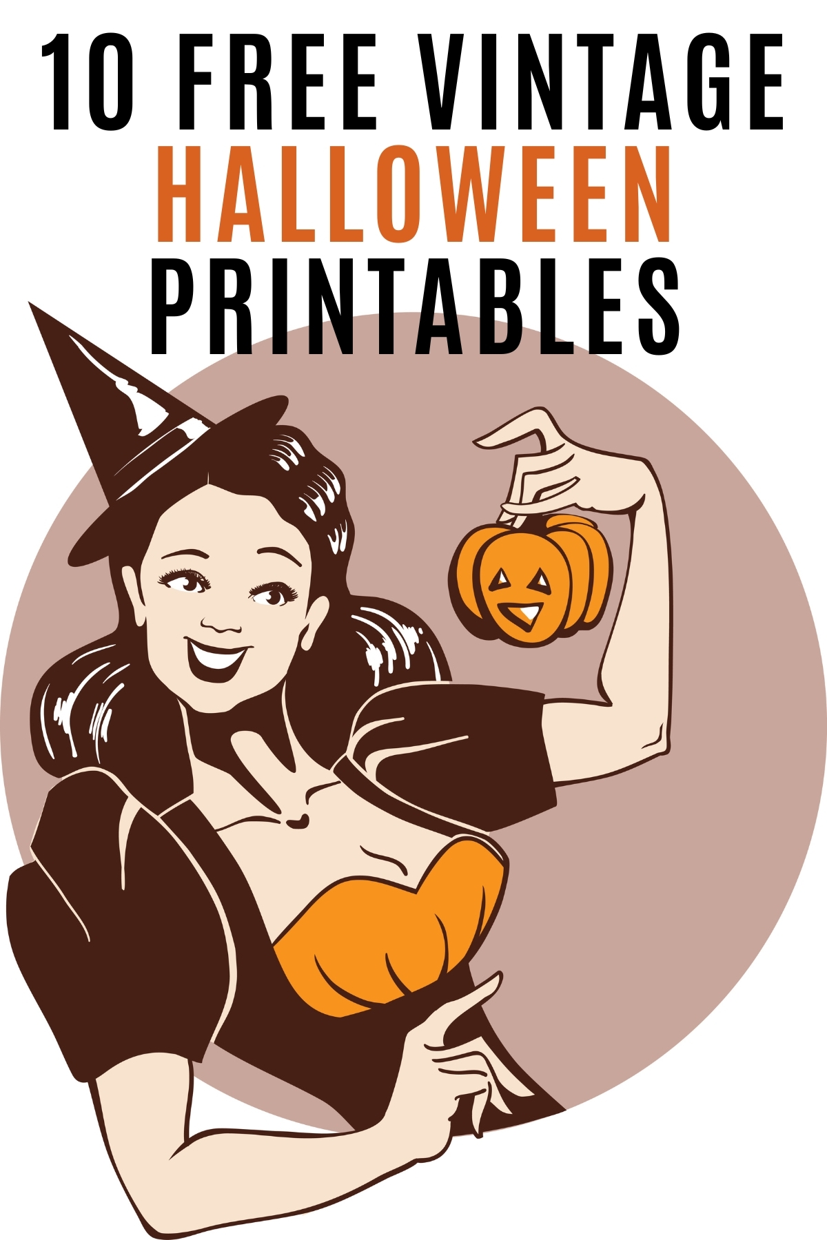 10 Free Vintage Halloween Printables Retro Housewife Goes Green