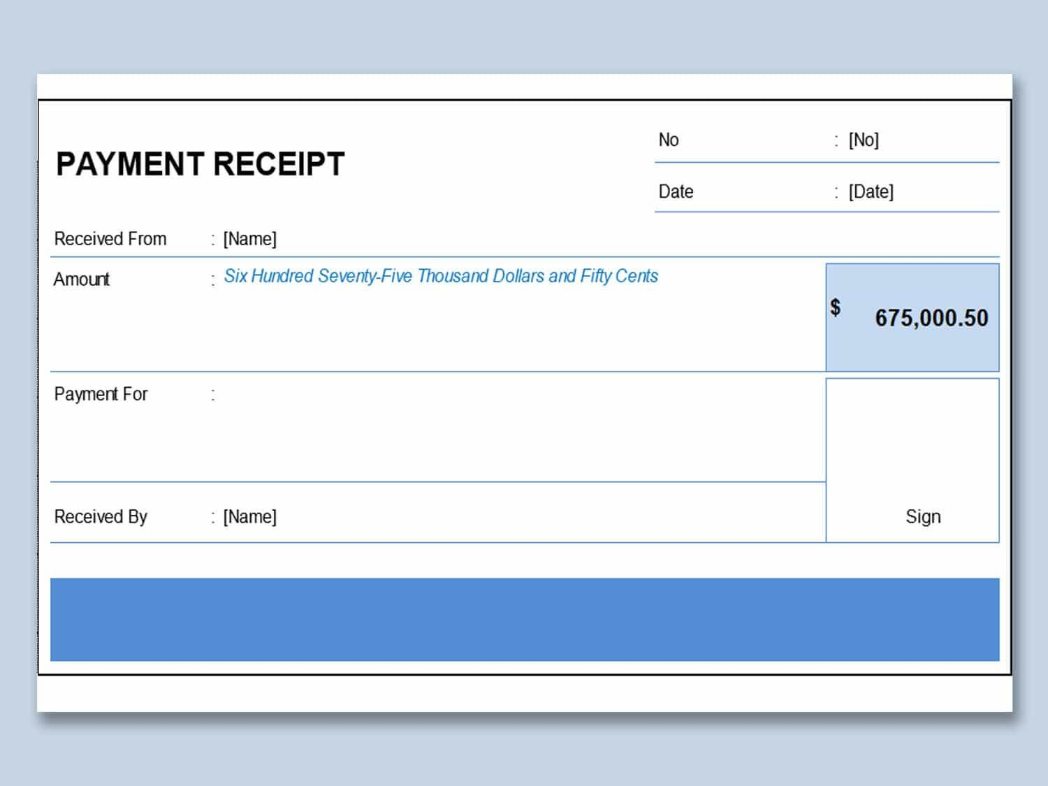 Free Printable Reciept Template