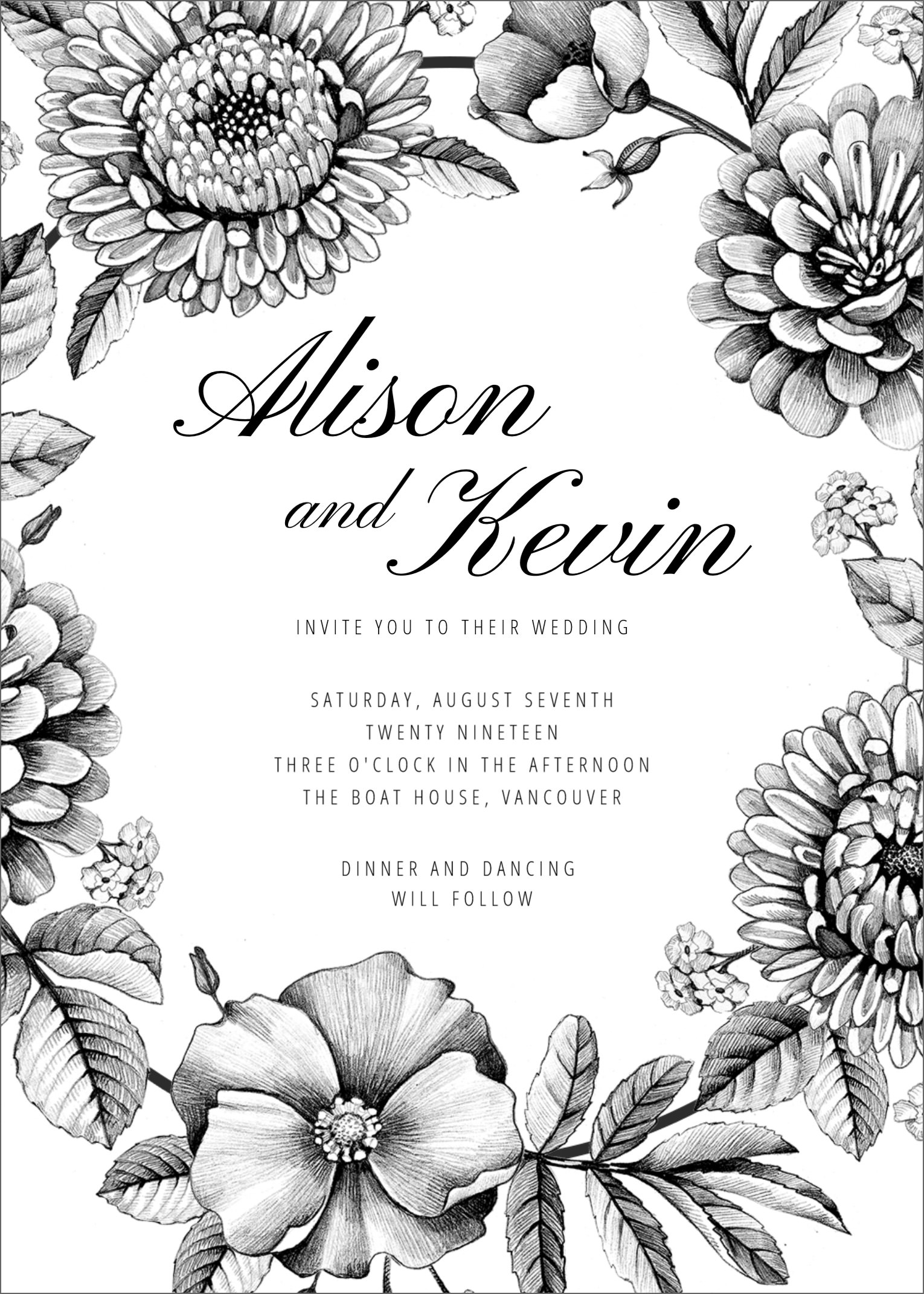 Printable Blank Wedding Invitation Templates