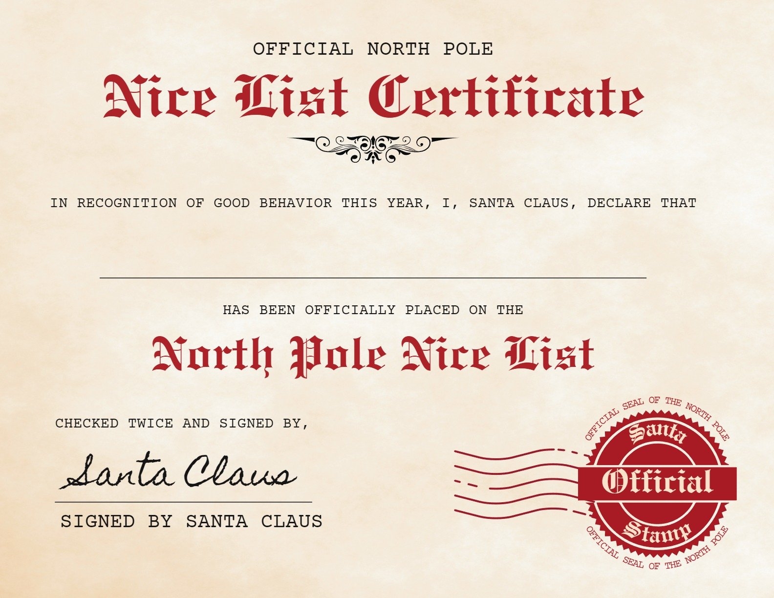 18 Nice List Certificates Free PDF Printables 18 Nice List Certificates Free PDF Printables