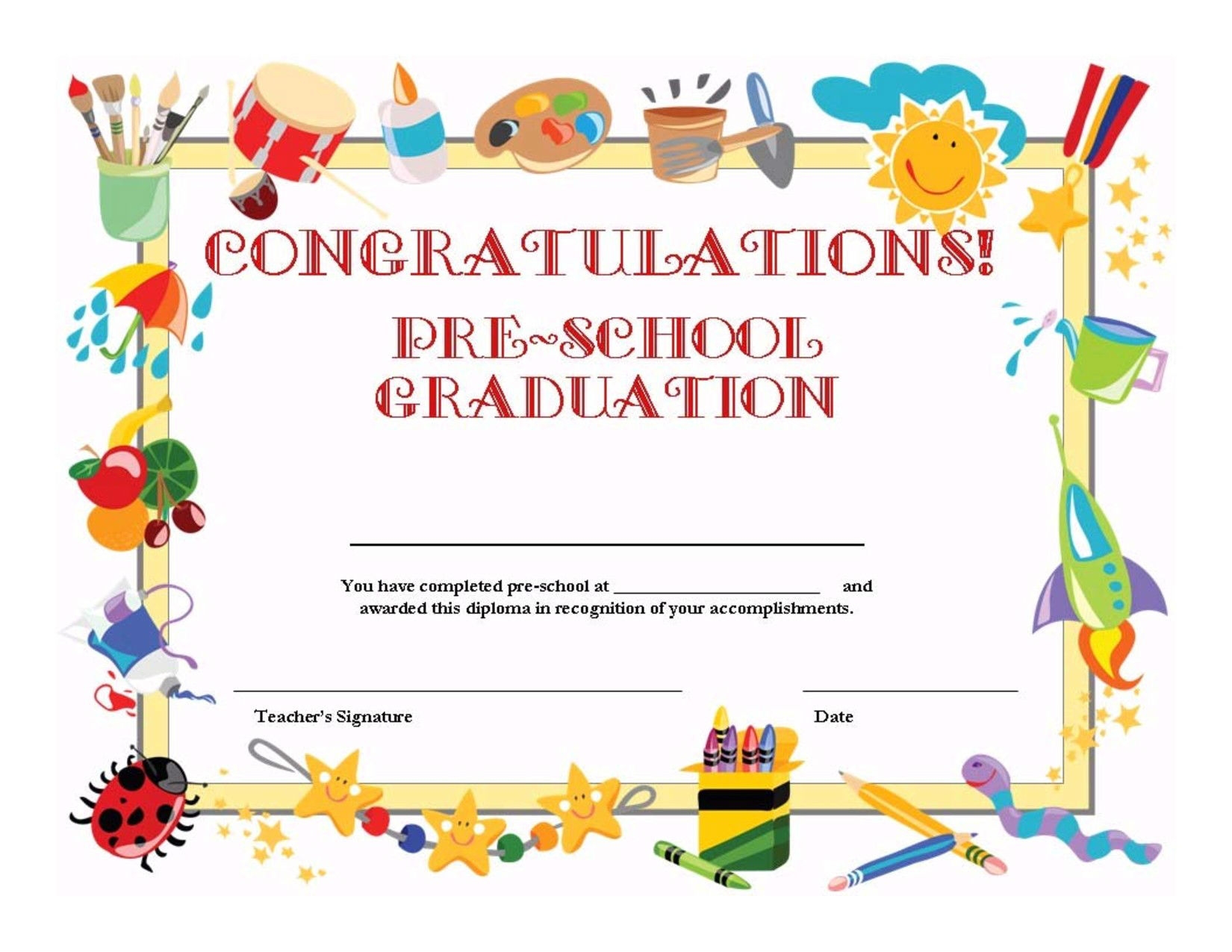 18 Preschool Certificate Templates PDF 18 Preschool Certificate Templates PDF