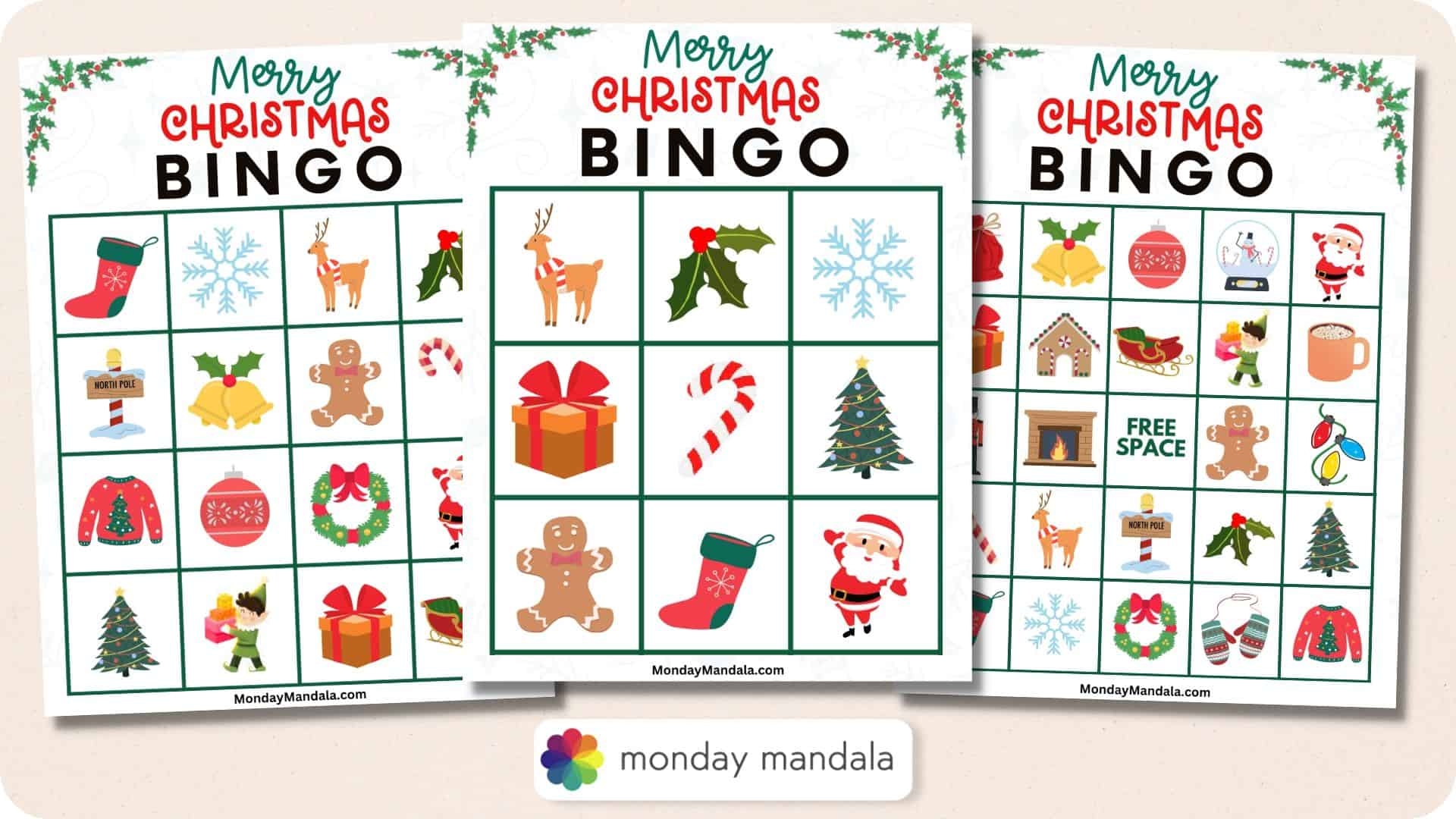 Free Printable Holiday Bingo Template
