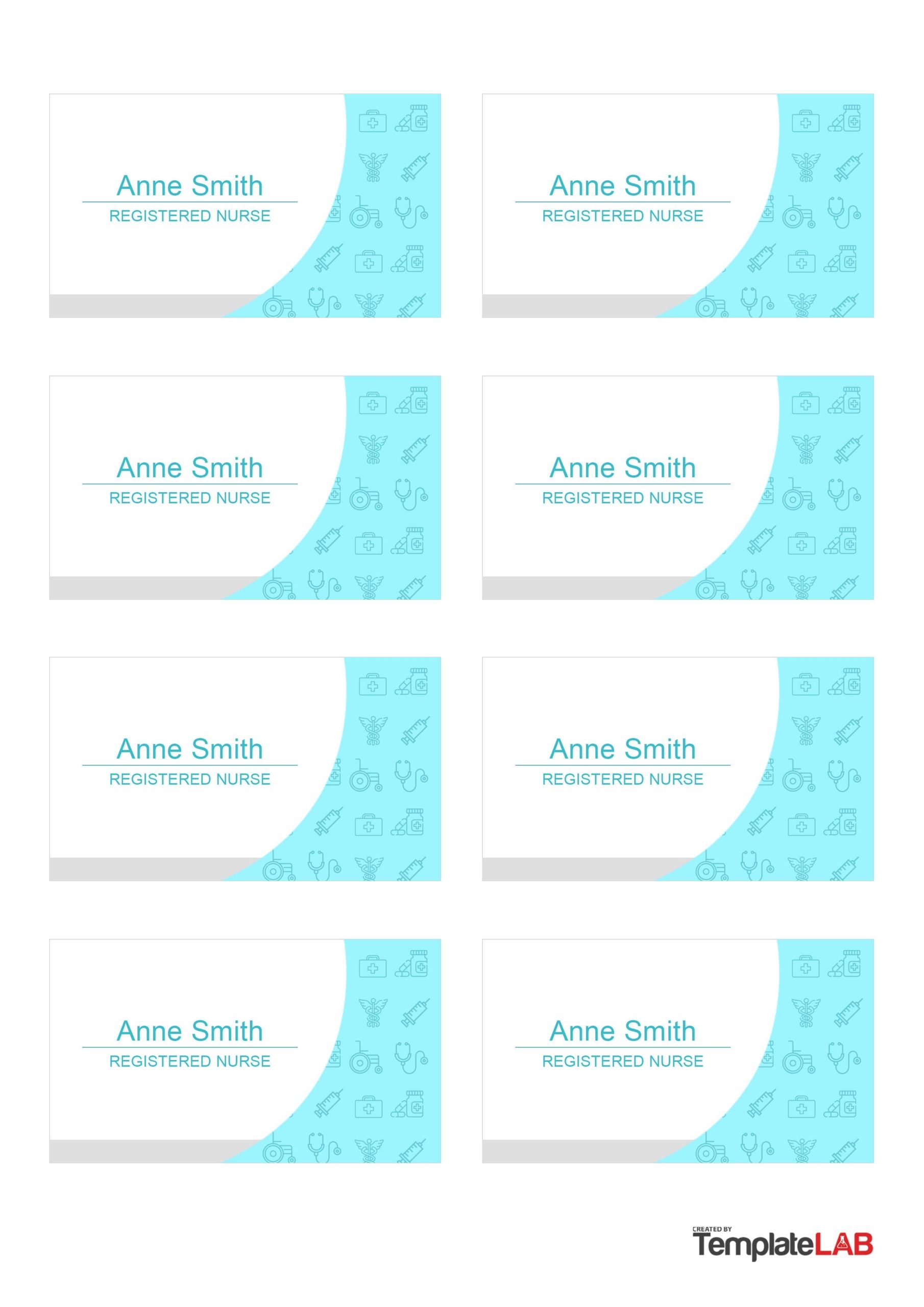 Nurse Name Tag Template Free Printable