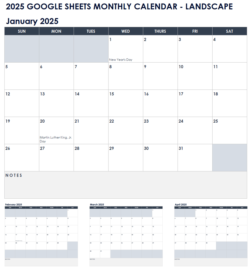19 Free Google Calendar Templates For 2025