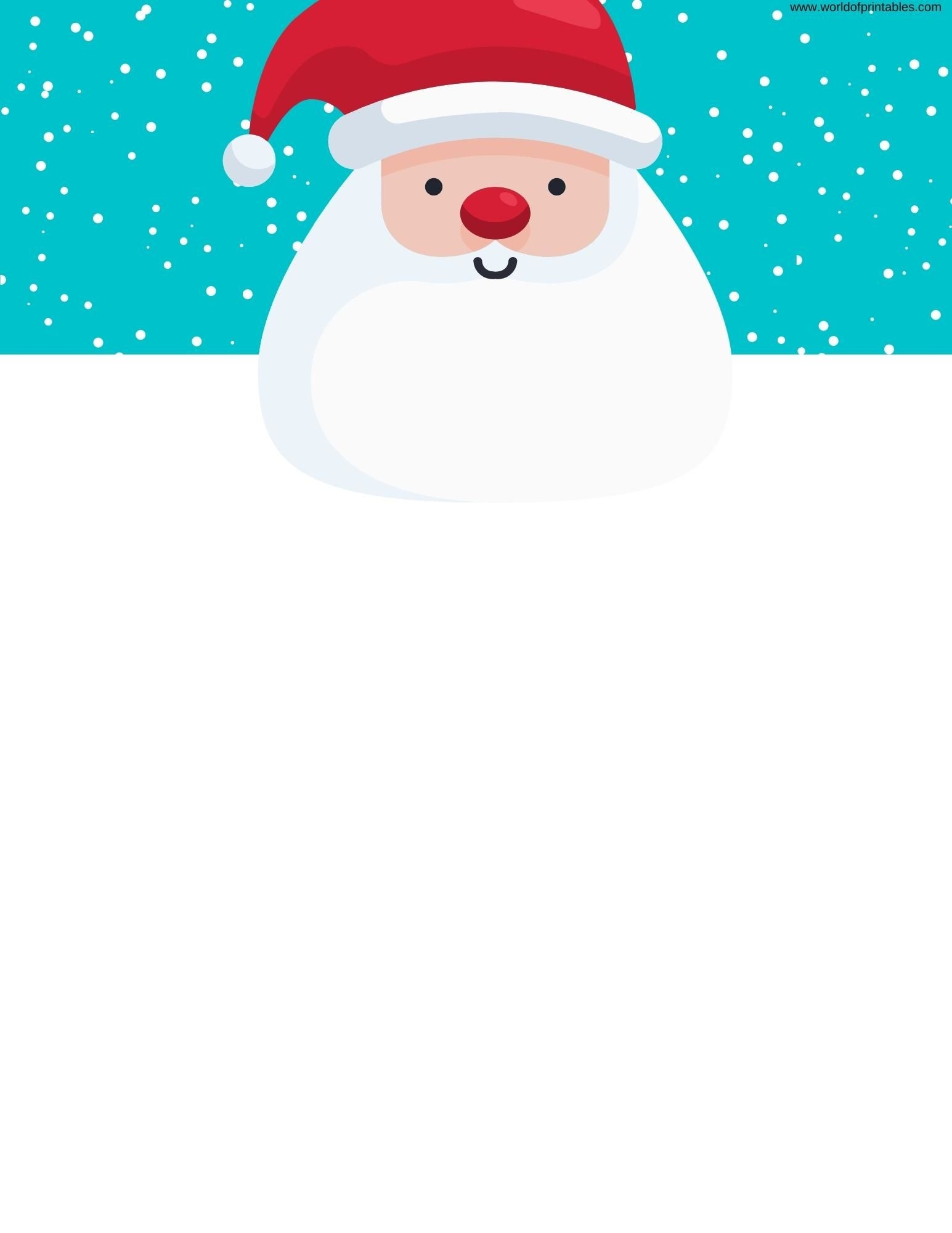 Blank Santa Letter Template Printable