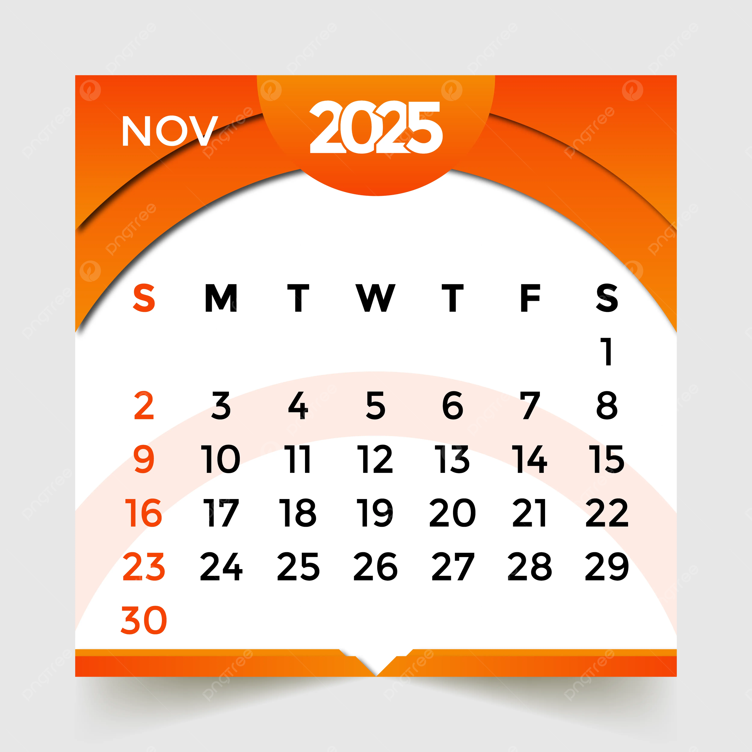 November 1 Calendar 2025