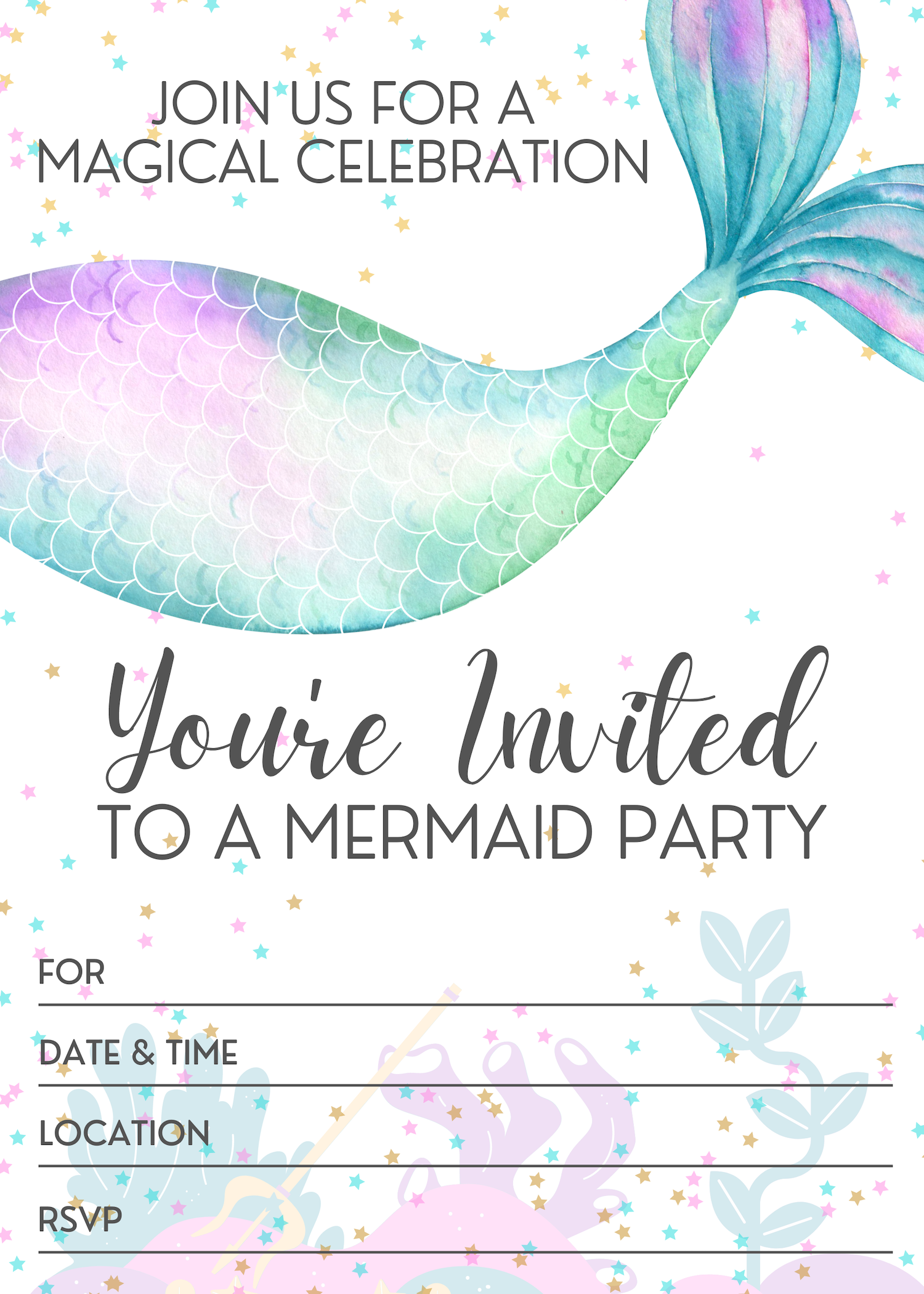 22 Fun Mermaid Themed Party Ideas Invitations Decorations Worksheets Library