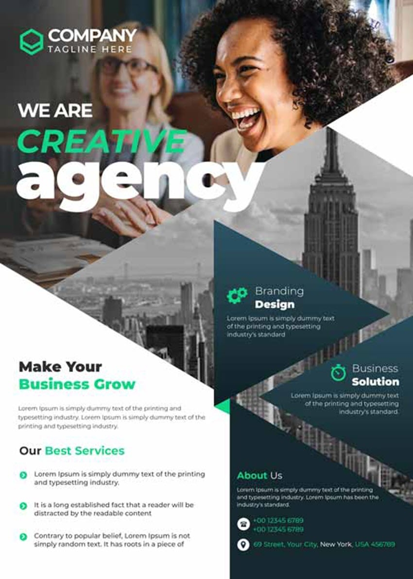 25 Best Free Business Flyer Template Designs Printable Examples 