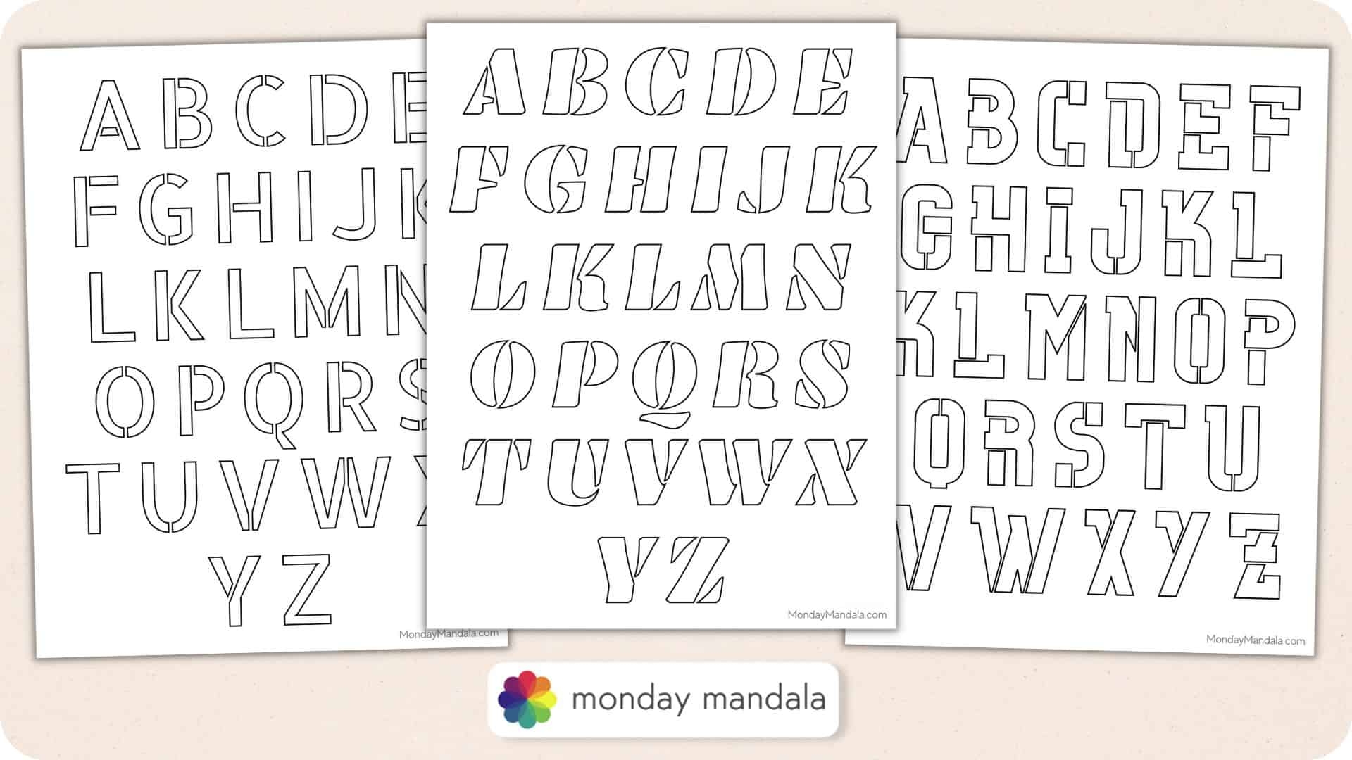 250 Letter U0026 Number Stencils Free PDF Printables