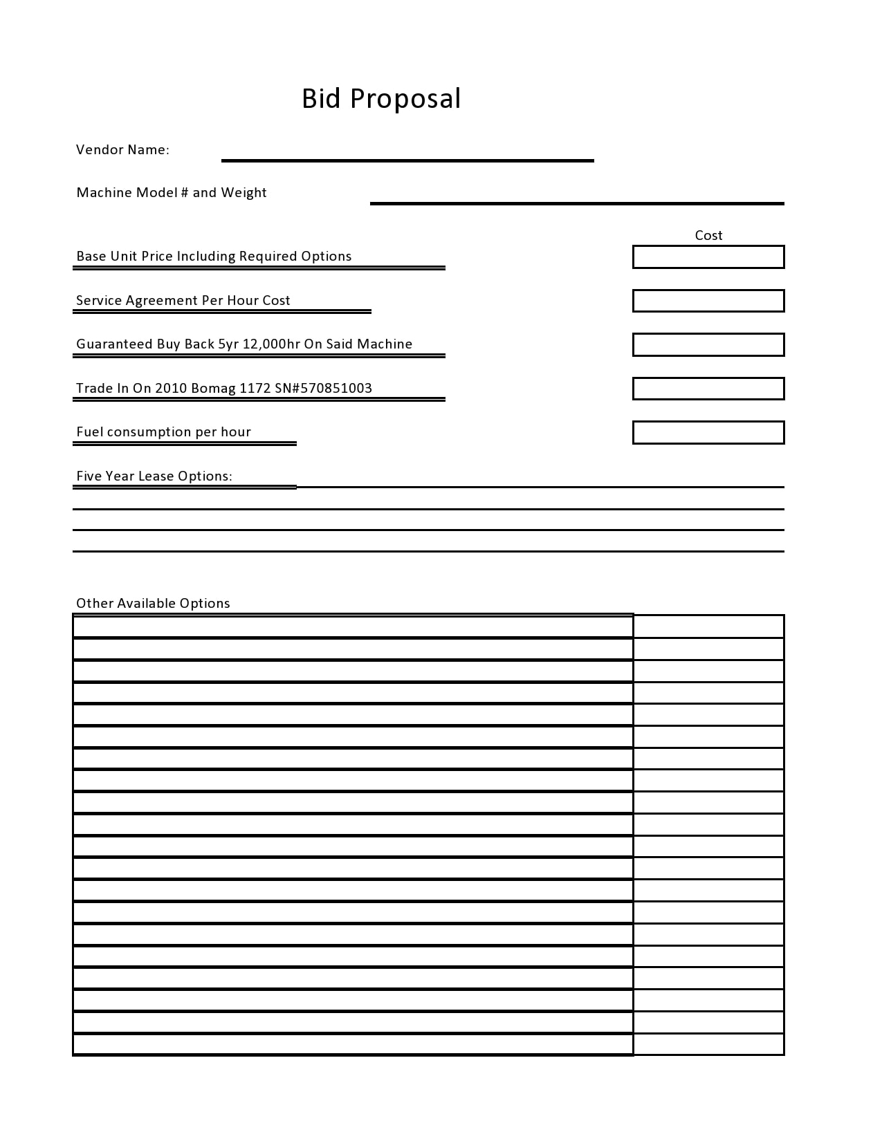 28 Free Bid Proposal Templates U0026 Forms TemplateArchive 28 Free Bid Proposal Templates U0026 Forms TemplateArchive