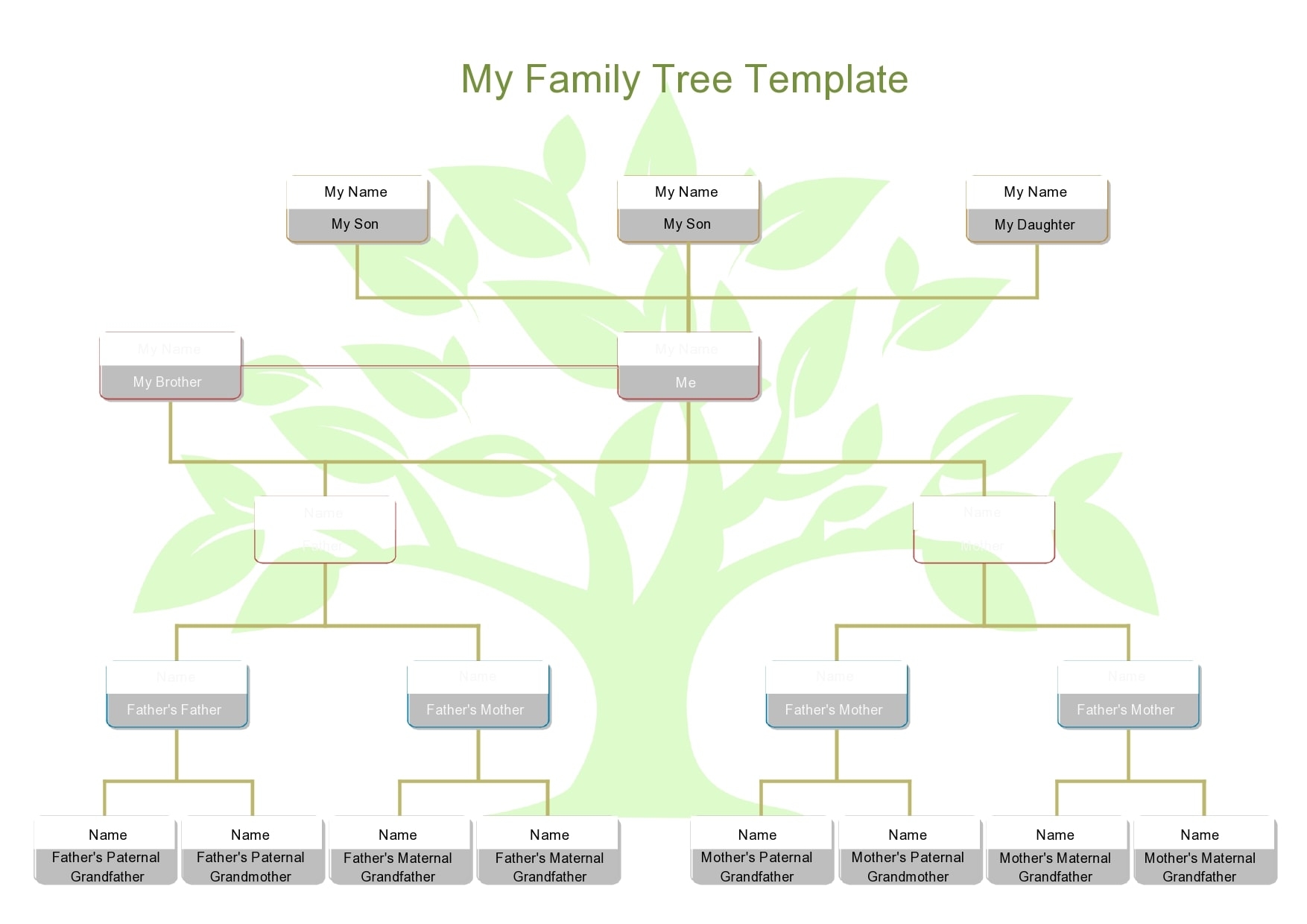 Free Printable Family Tree Template Word