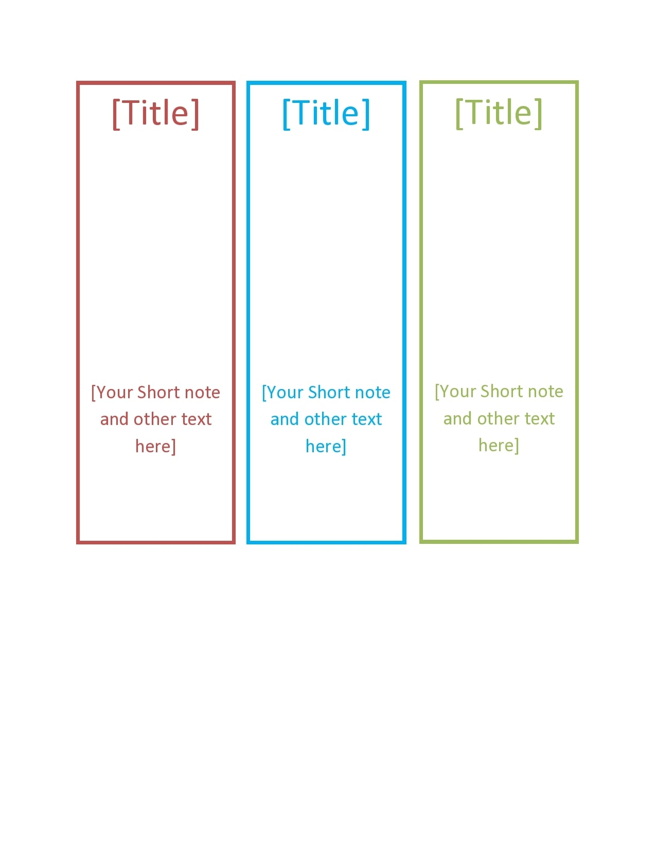 Free Bookmark Templates Printable