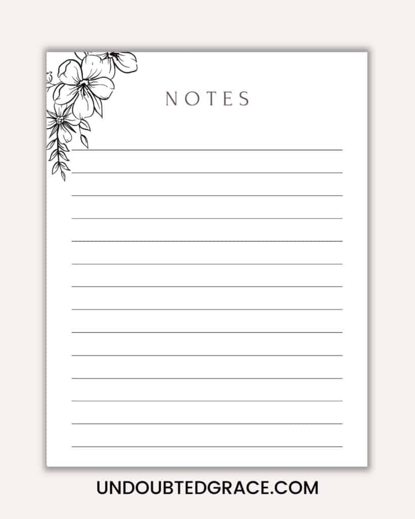 Printable Blank Journal Template