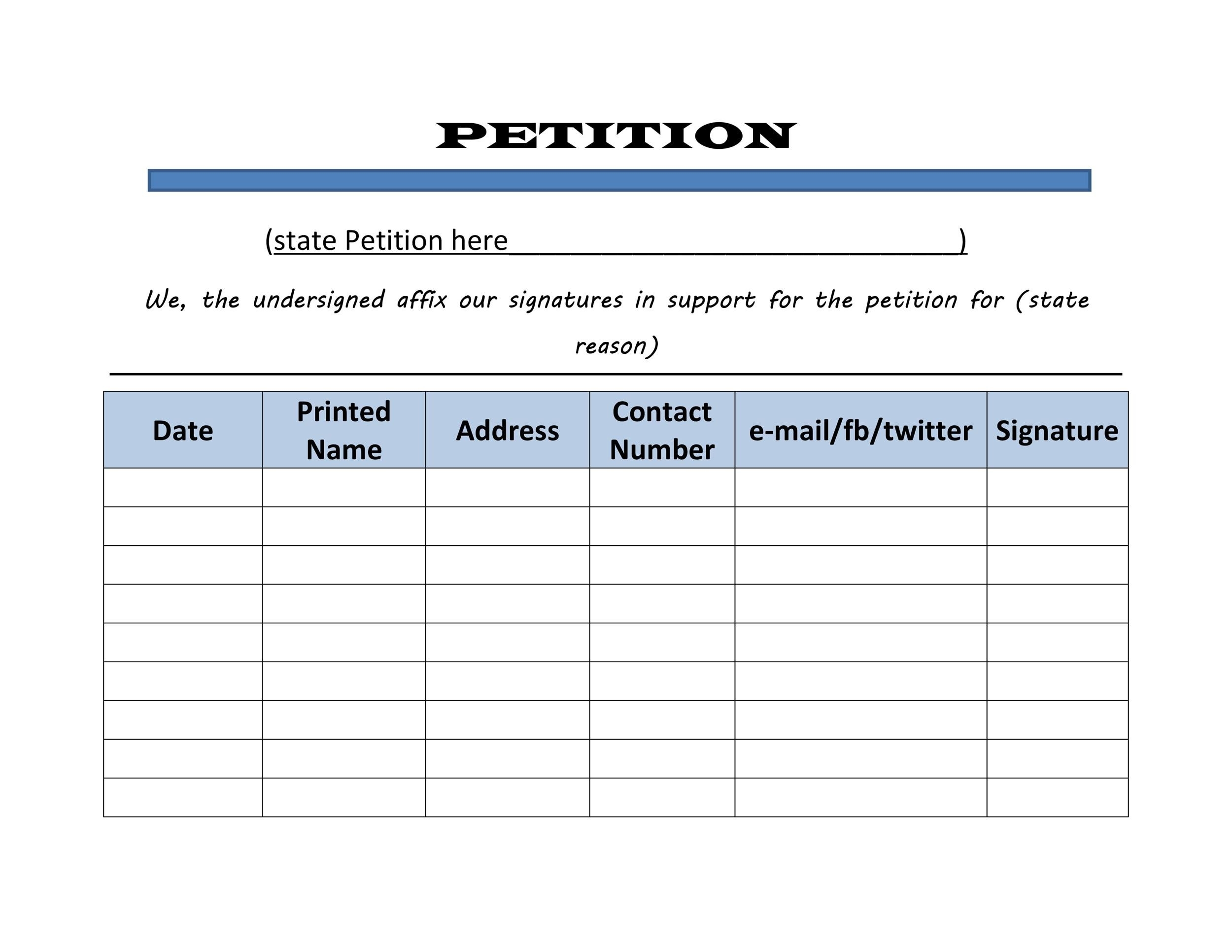 30 Petition Templates How To Write Petition Guide