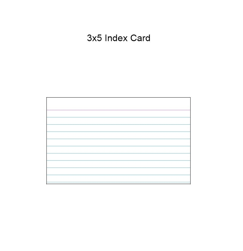 Free Printable Index Card Templates