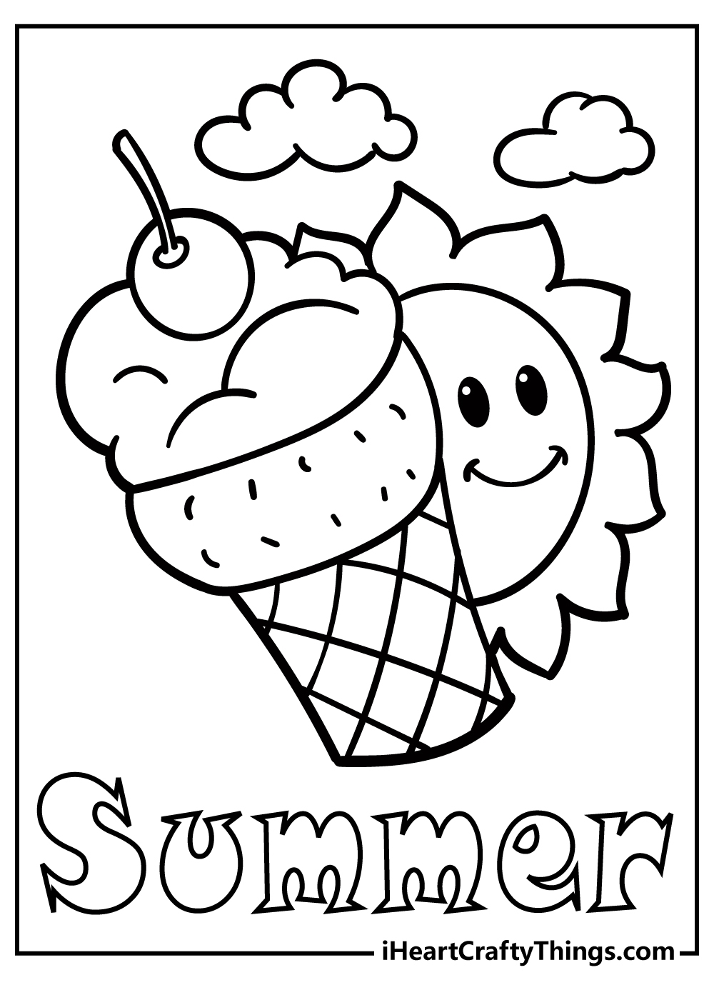 30 Summer Coloring Pages Free To Print Detailed PDF Sheets 