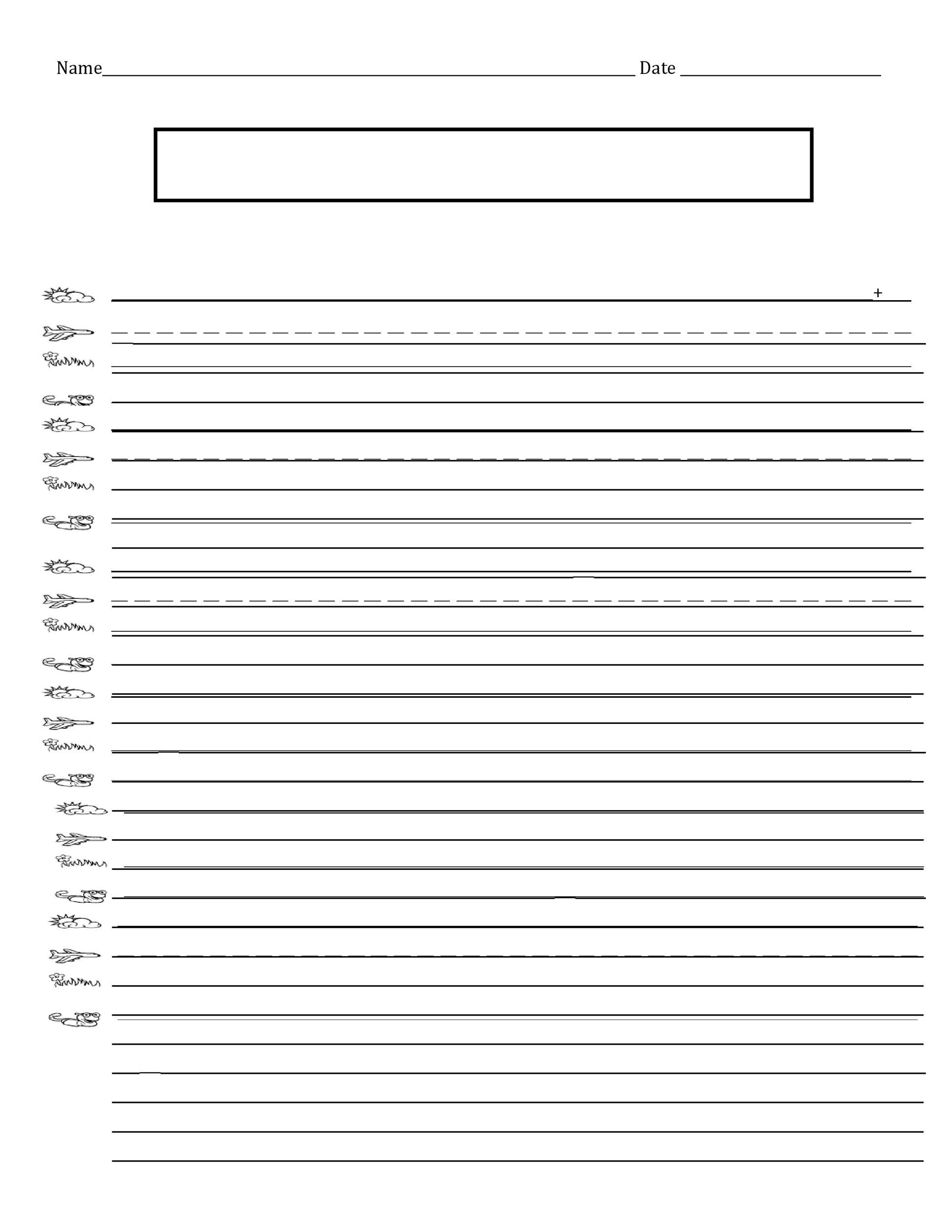 Free Printable Lined Paper Templates