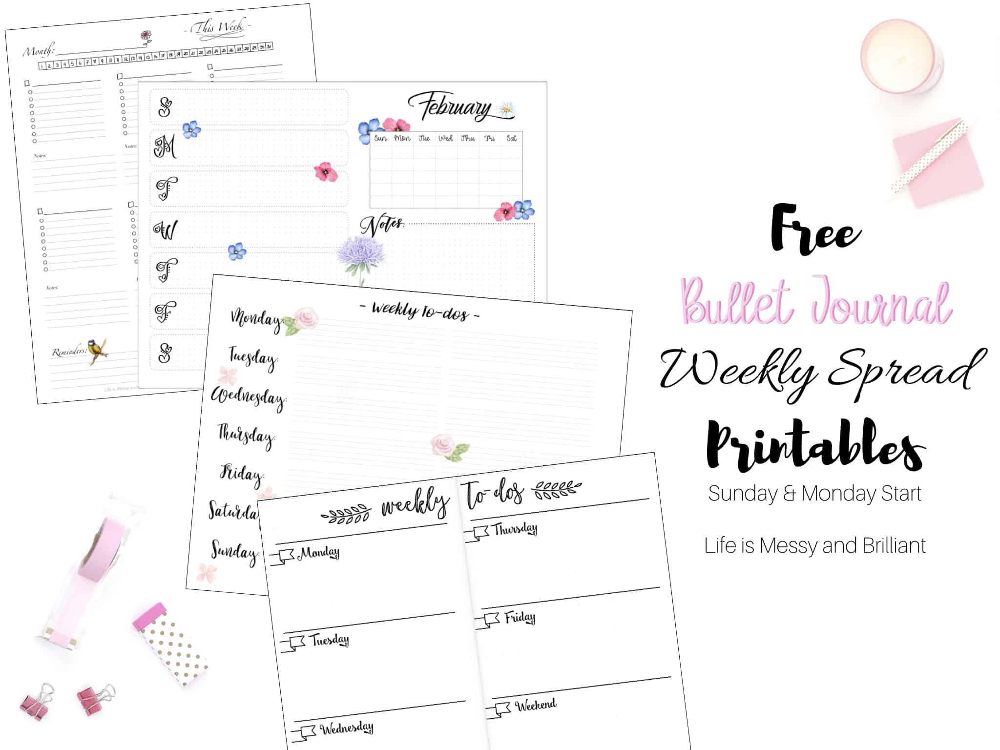Bullet Journal Template Printable Free