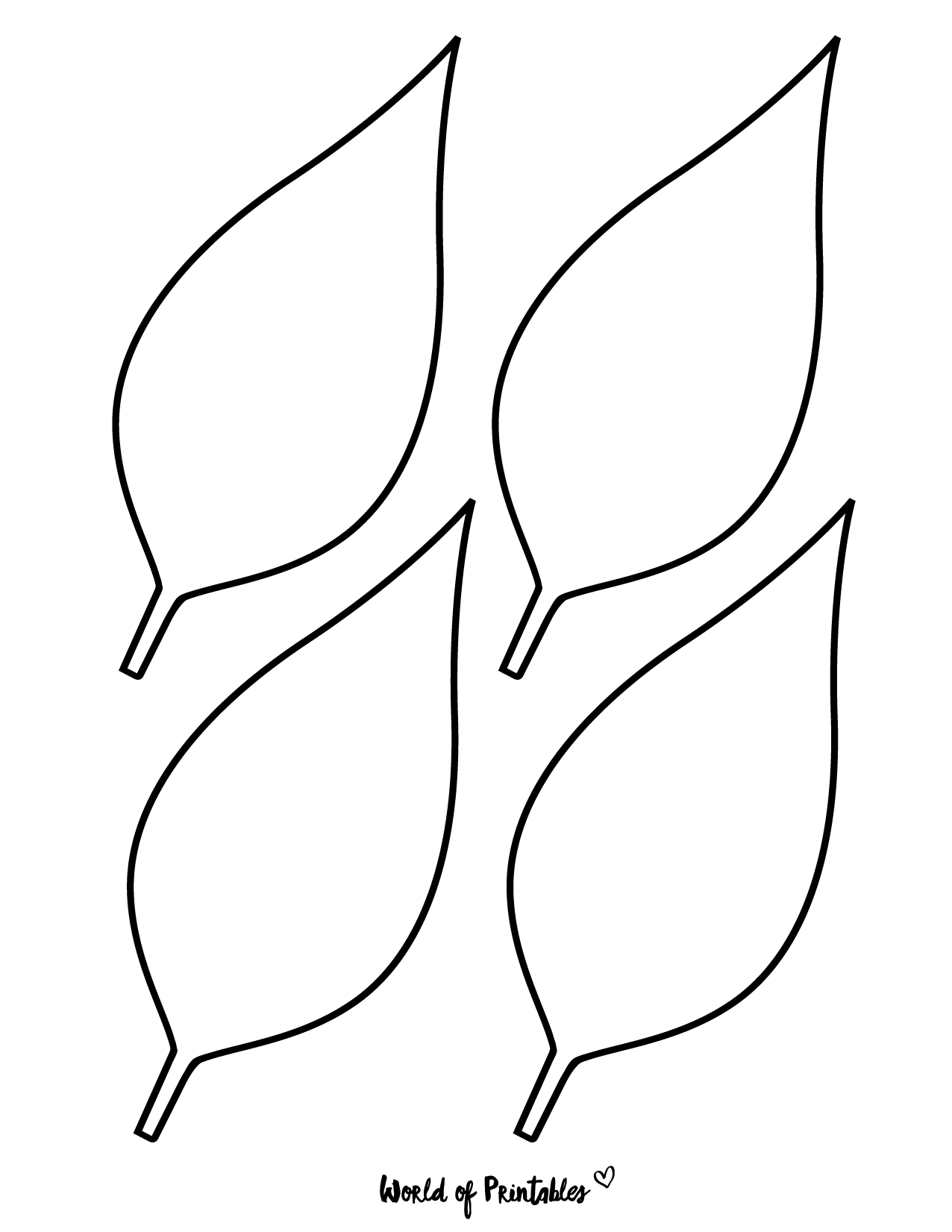 Large Leaf Template Printable Free