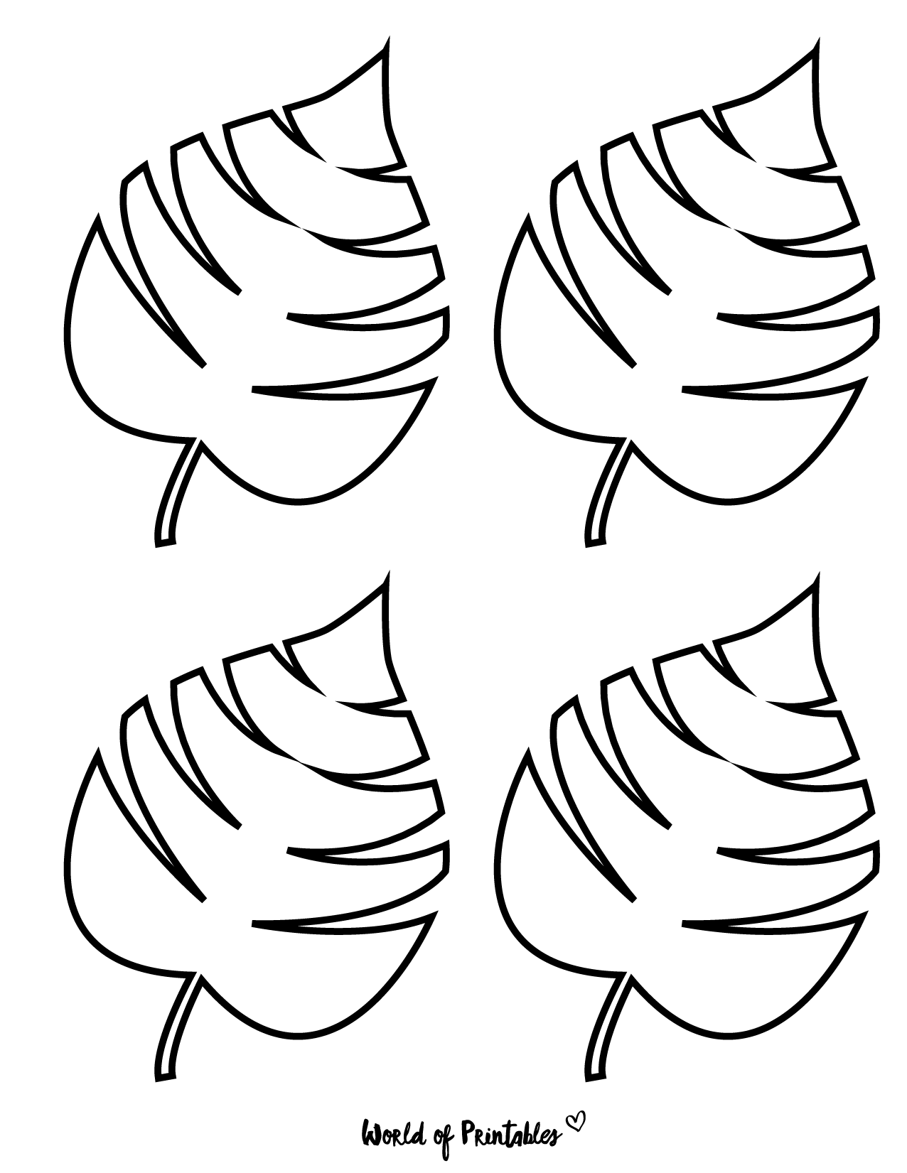 37 Printable Leaf Templates Outlines U0026 Shapes Free World Of Printables