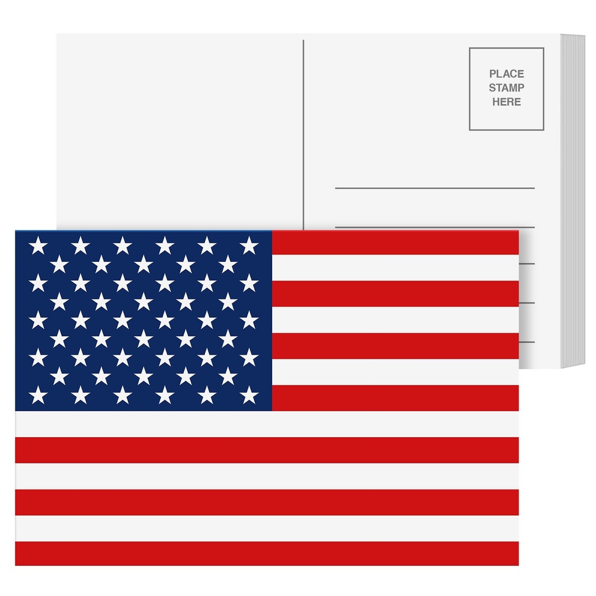 4 X 6 Blank USA Post Card Patriotic American Flag Postcards 50 Qty EBay