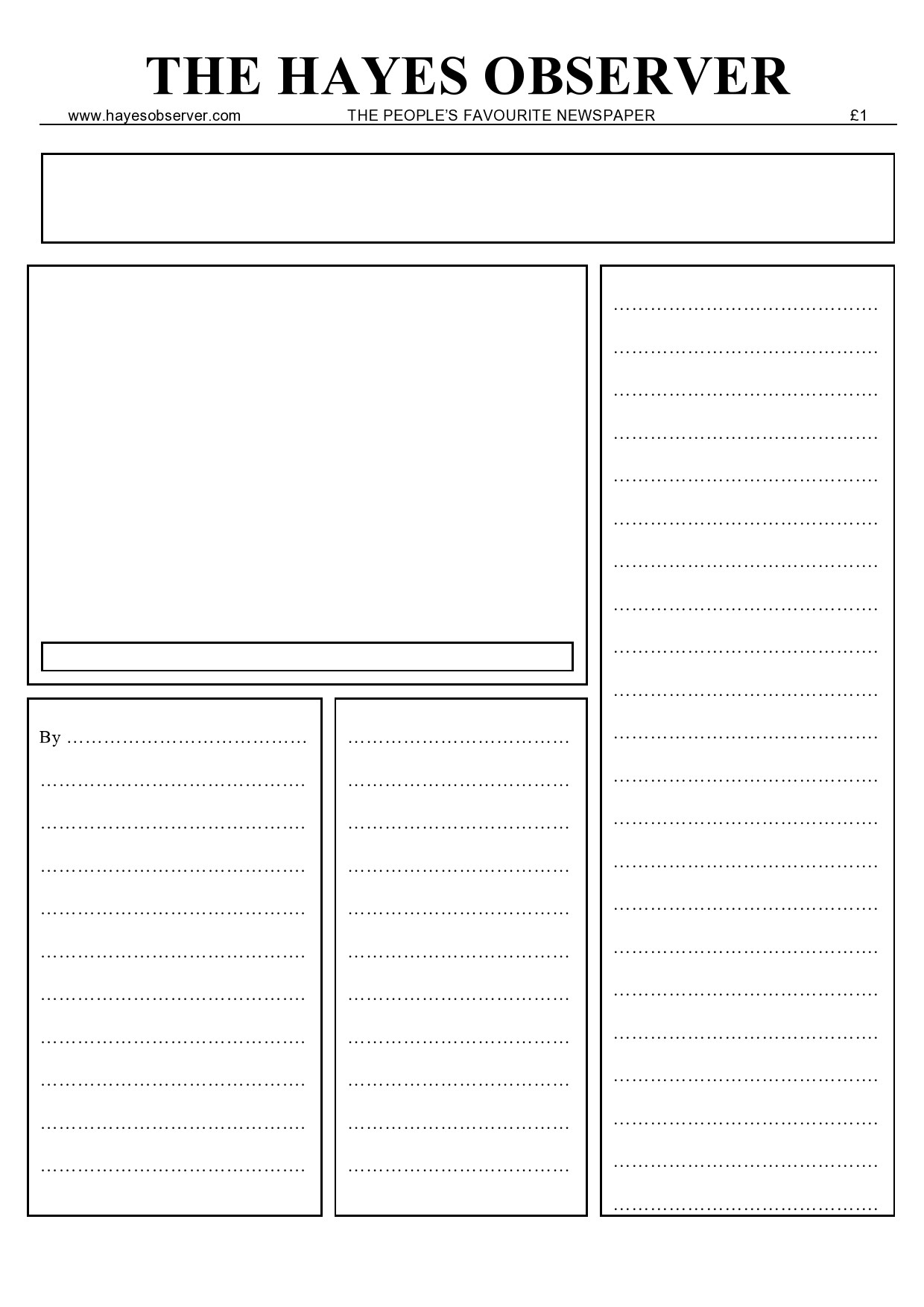 Downloadable Free Printable Newspaper Template Downloadable Free Printable Newspaper Template