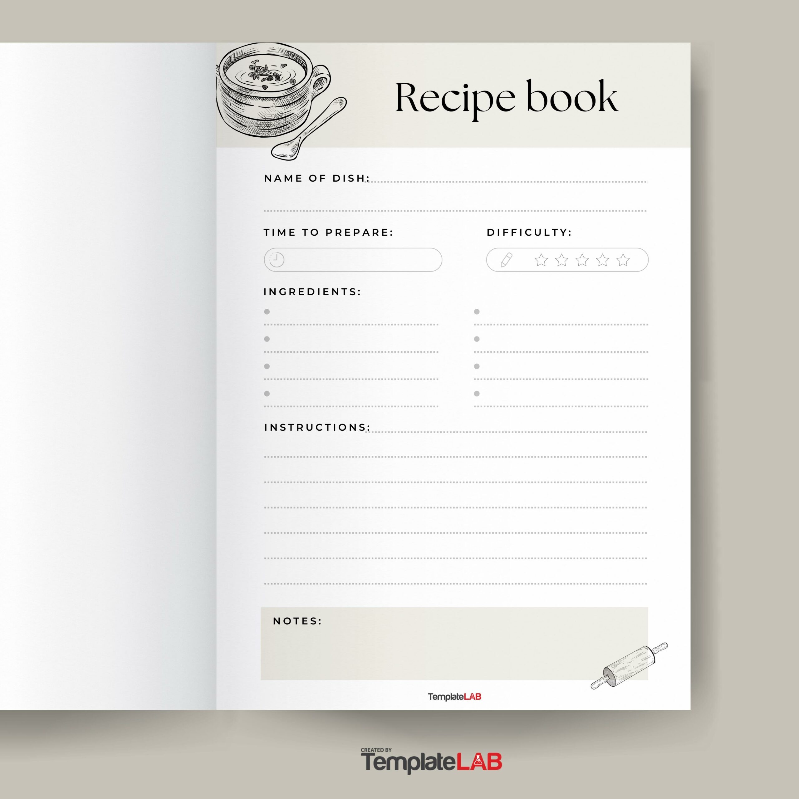 Free Printable Recipe Book Templates