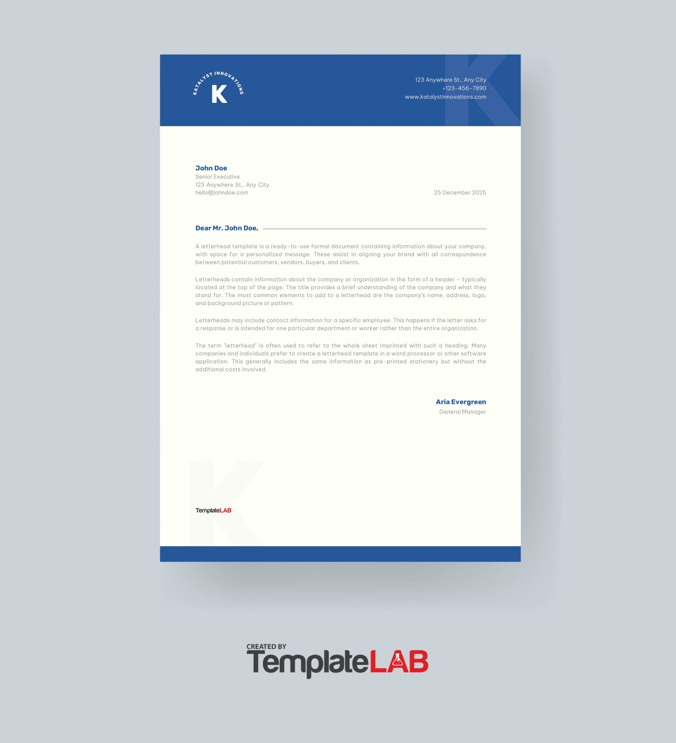 48 Free Letterhead Templates U0026 Examples Company Business Personal 