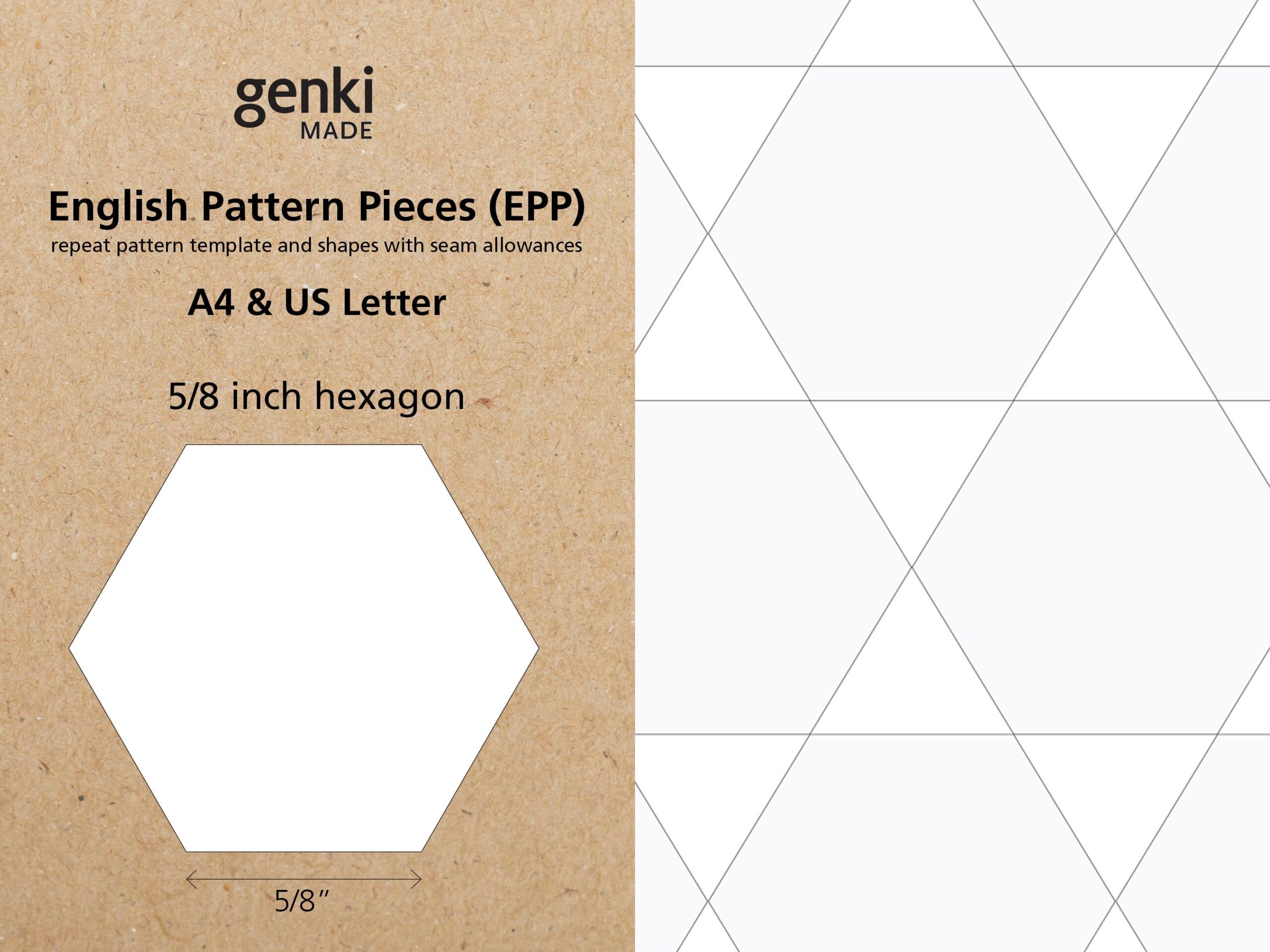 Free Printable 8 Inch Hexi Templates