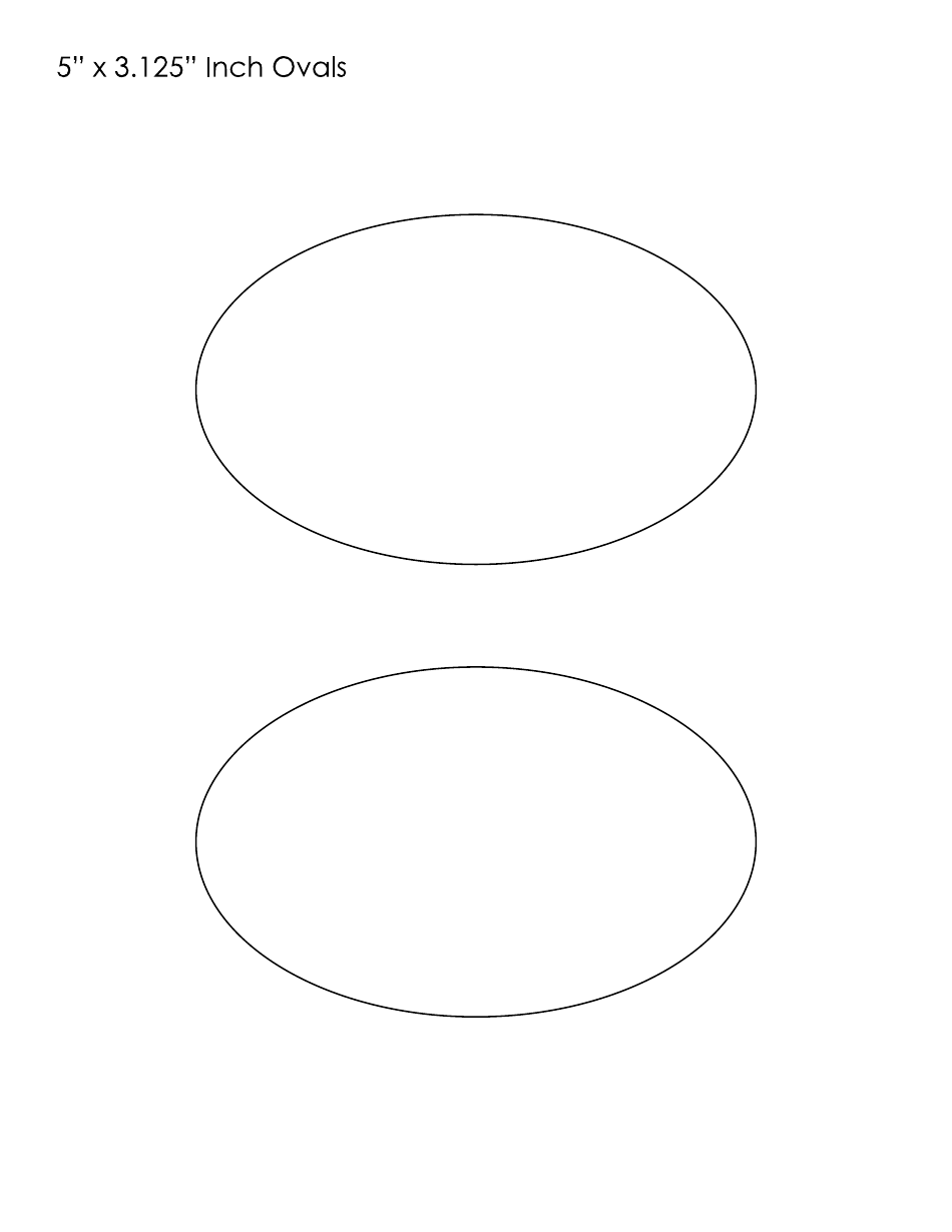 5 Inch X 3 125 Inch Oval Templates Download Printable PDF Templateroller
