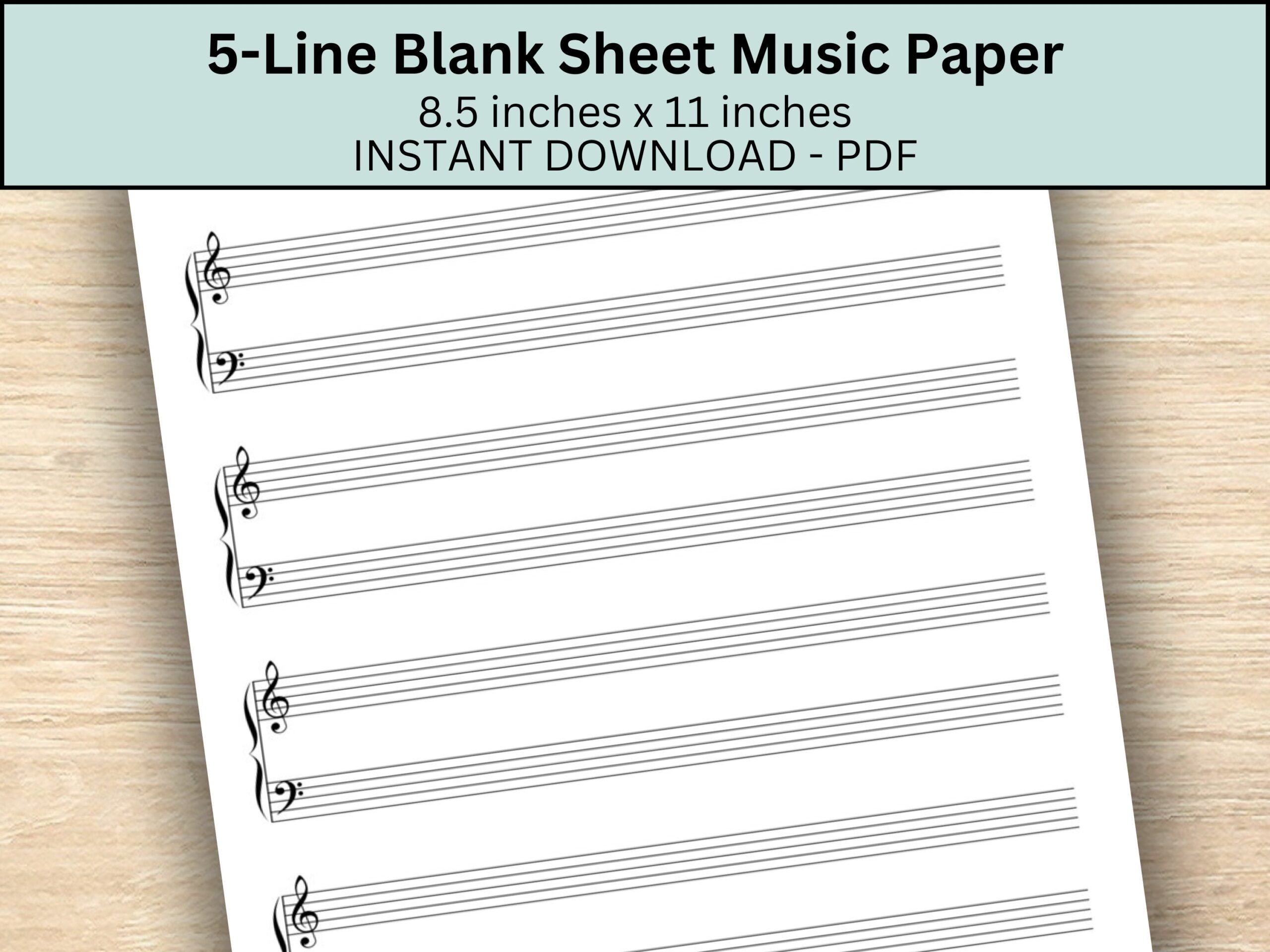 Free Printable Blank Piano Sheet Music