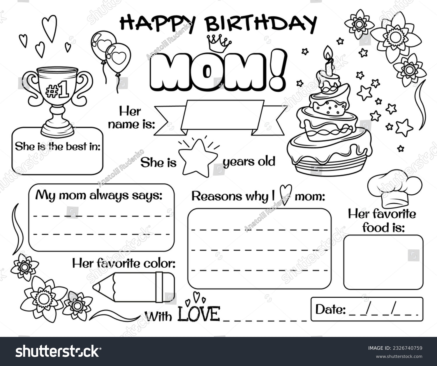 5 Thousand Happy Birthday Mom Drawing Card Royalty Free Images Stock Photos U0026 Pictures Shutterstock