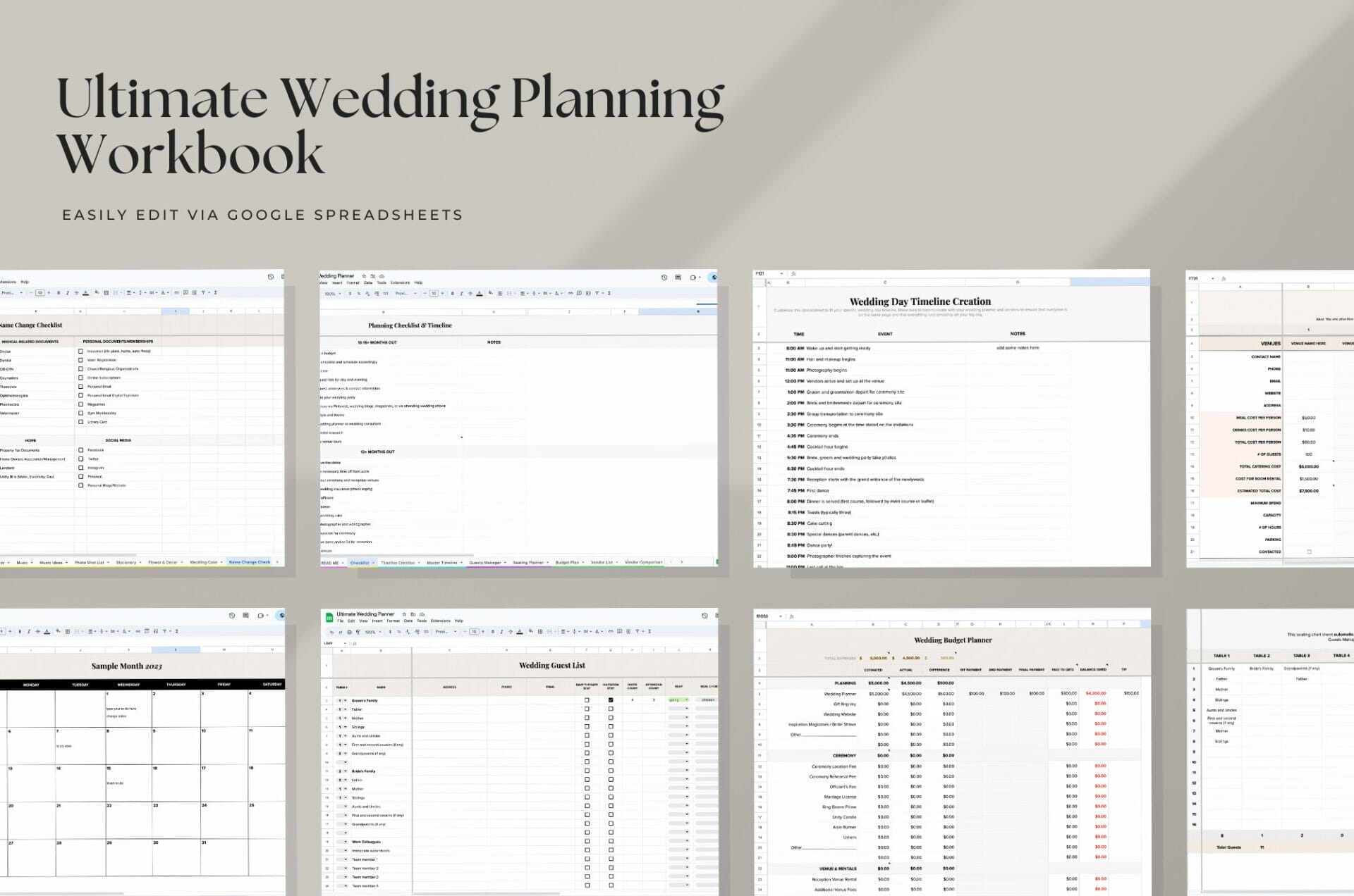 Wedding Planning Printable Templates Free