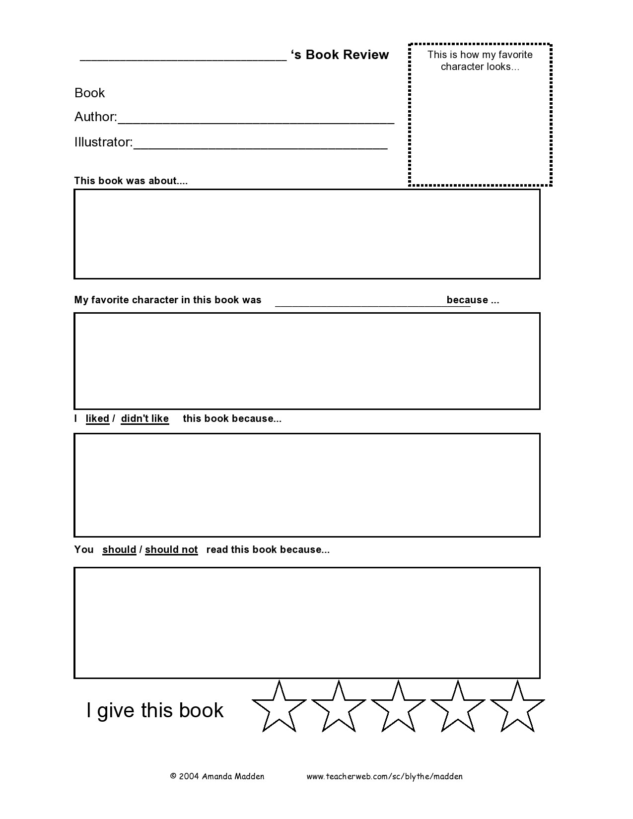 50 Best Book Review Templates Kids Middle School Etc TemplateLab