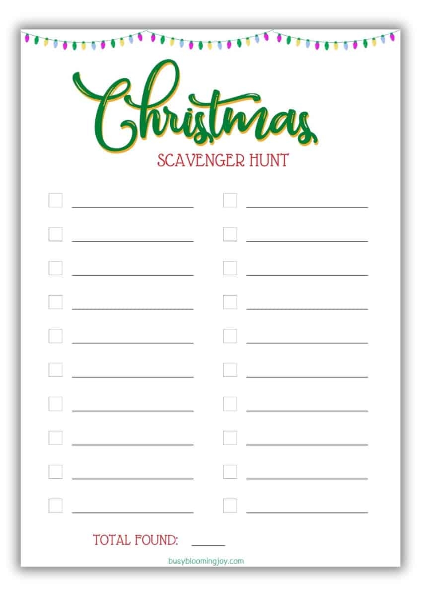 7 Free Christmas Light Scavenger Hunt Printable PDFs For Kids 7 Free Christmas Light Scavenger Hunt Printable PDFs For Kids
