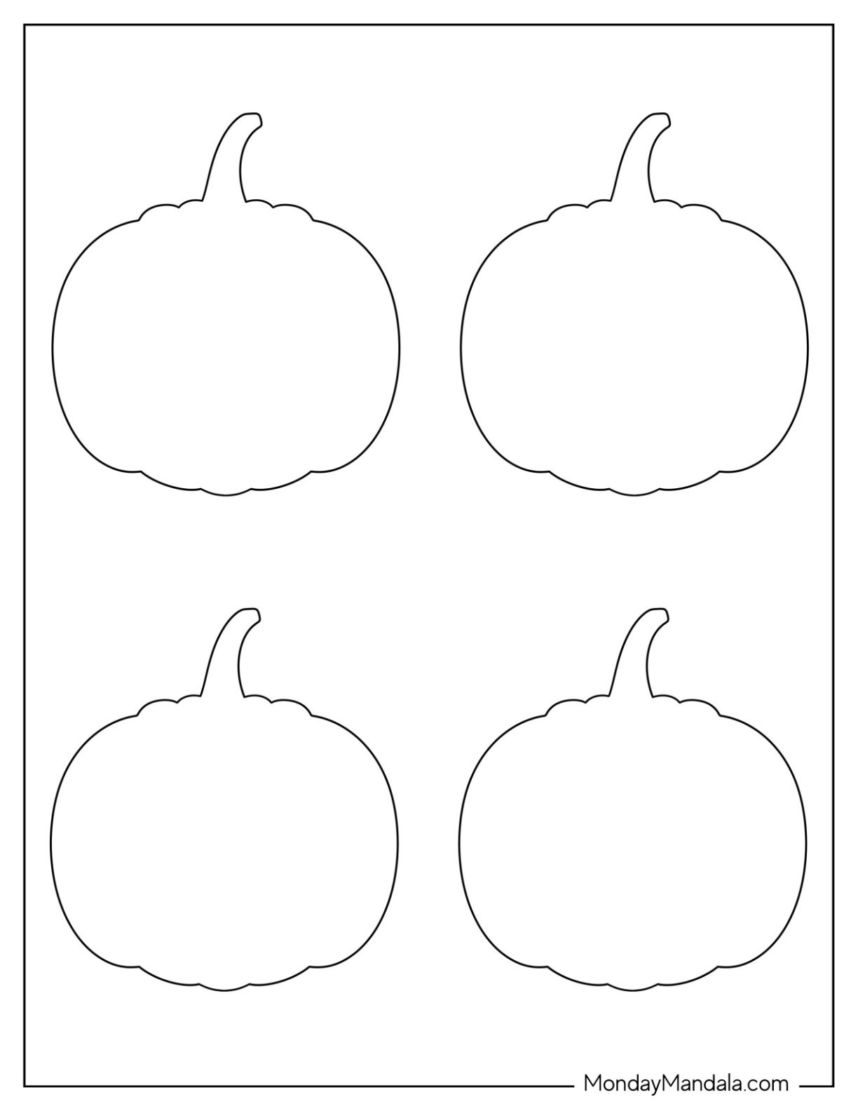 Simple Large Pumpkin Template Free Printable