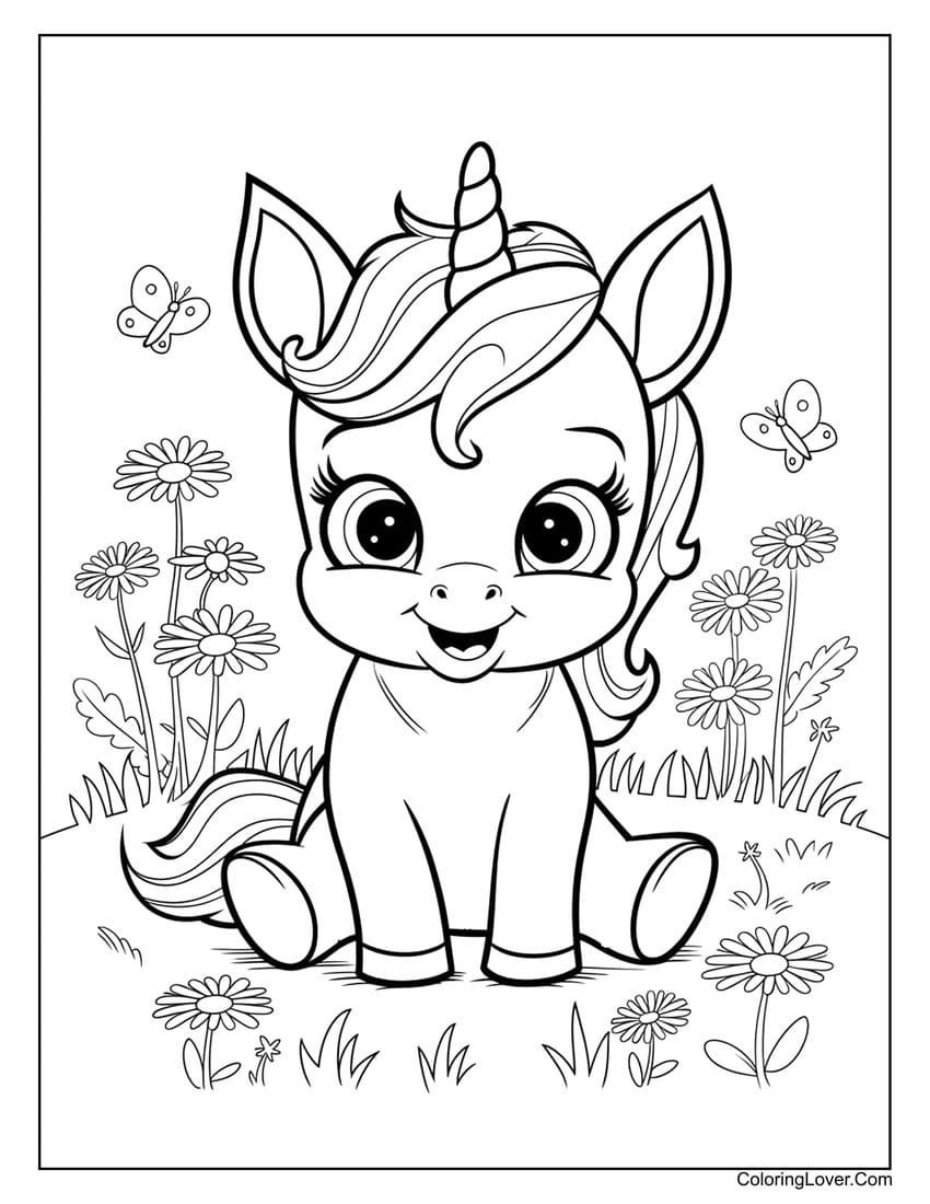 Unicorn Printable Coloring Pages Free
