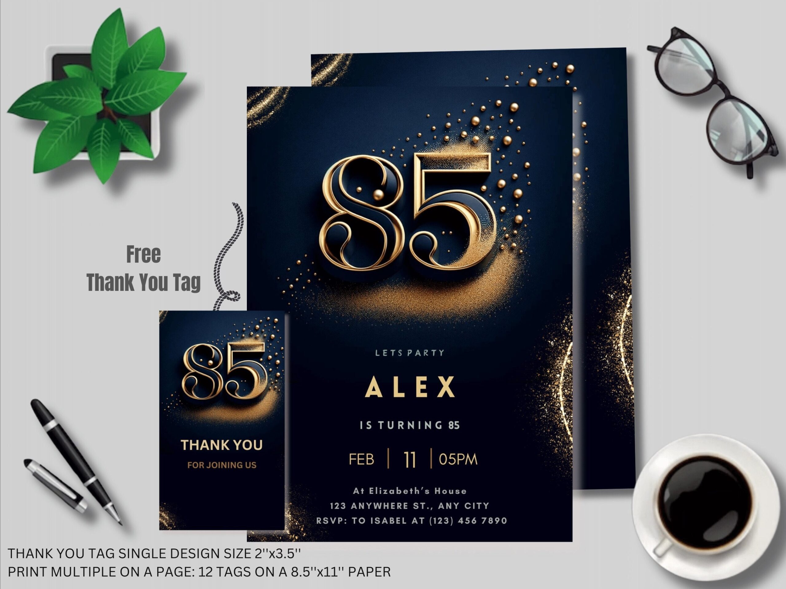 85th Birthday Invitation 85th Invite Template Digital 85th 85th Birthday Invitation 85th Invite Template Digital 85th