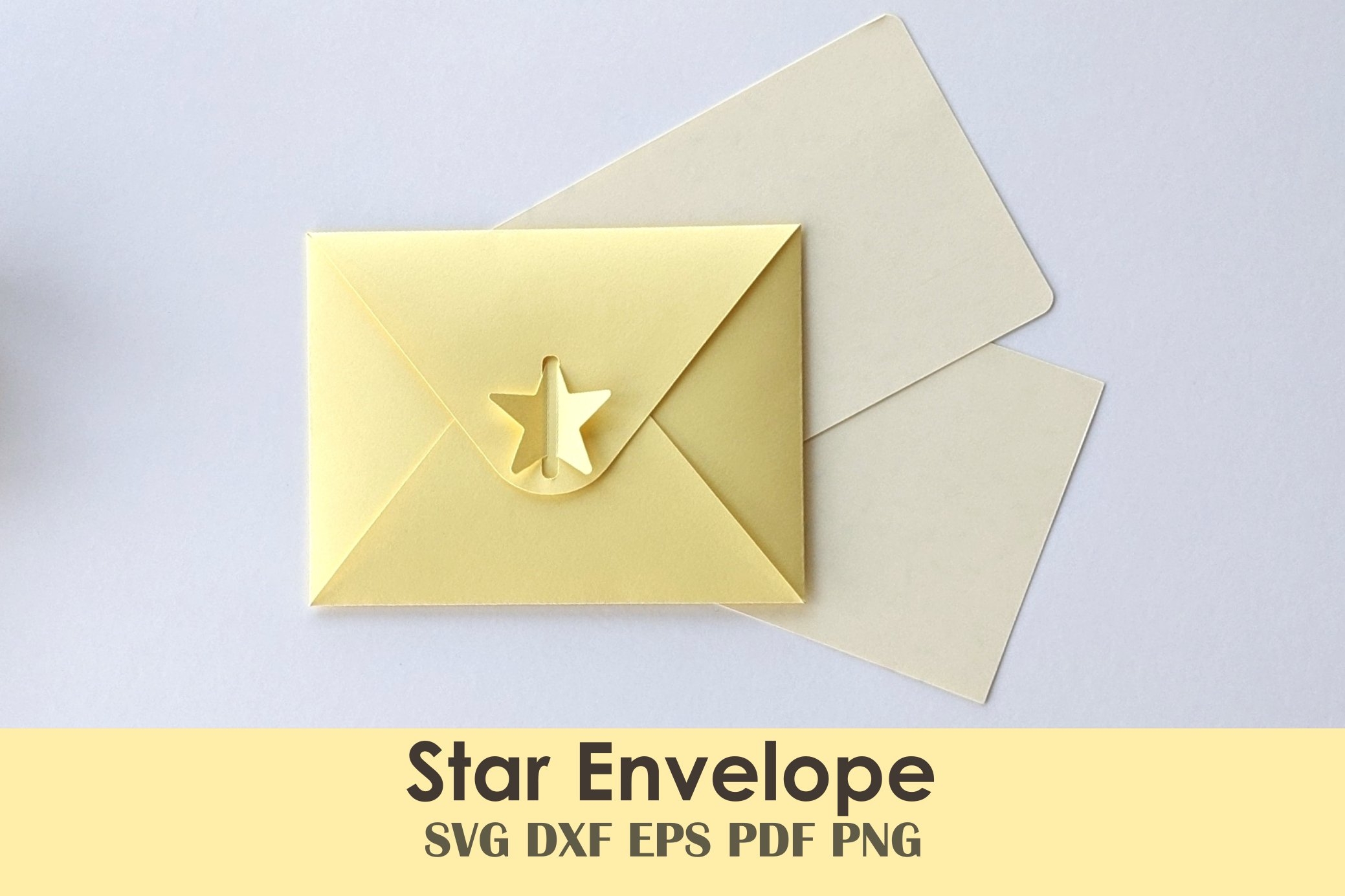 A2 Star Self Sealing Envelope Template For Cutting Machines