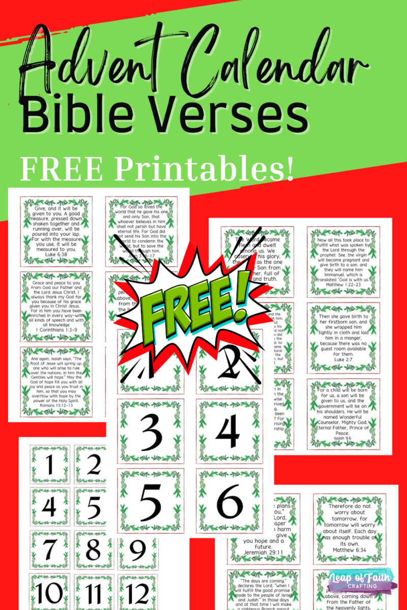 Advent Calendar Bible Verses FREE Printables Leap Of Faith 