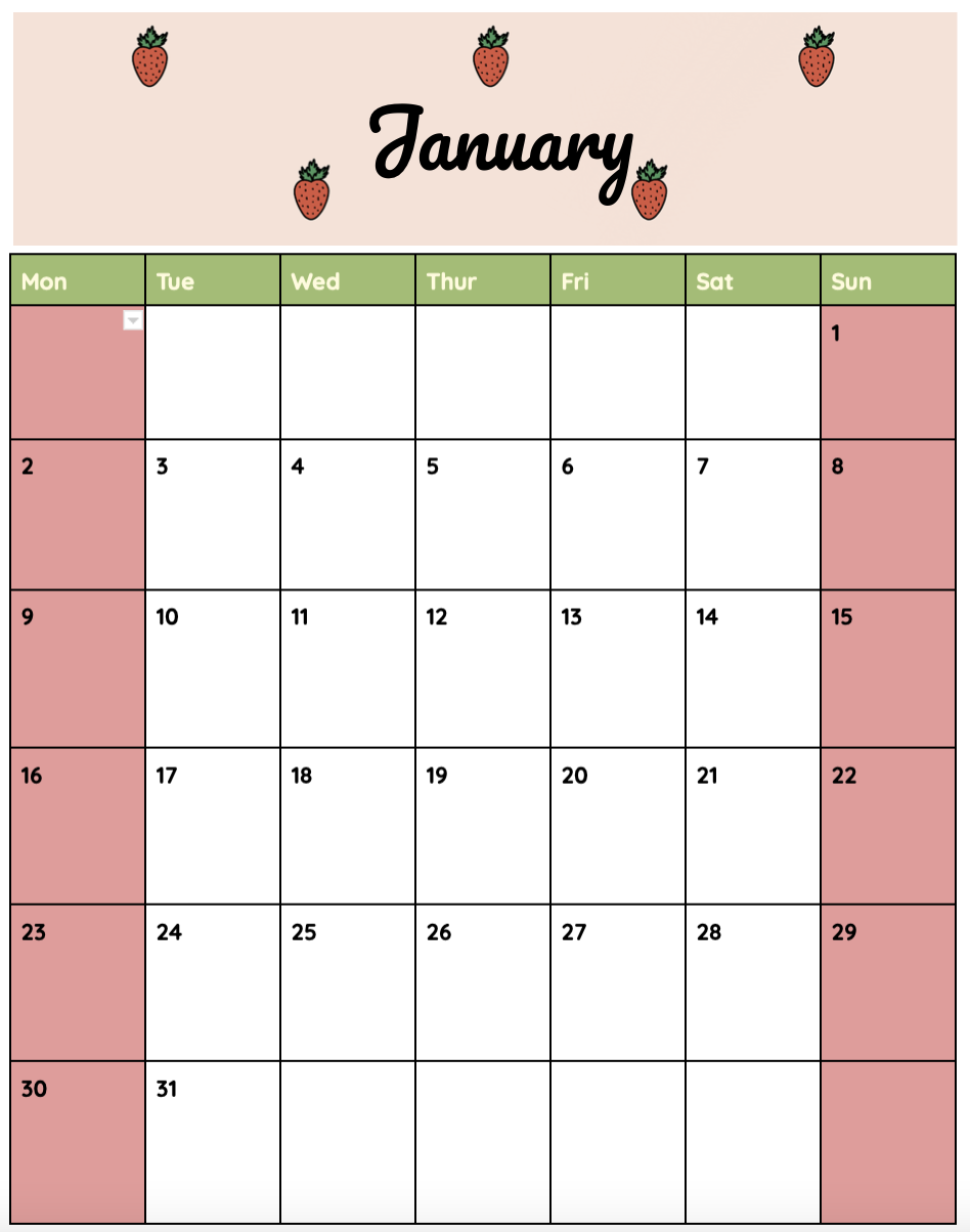 Aesthetic Google Doc Calendar Templates 2024 Templates And Tutorials