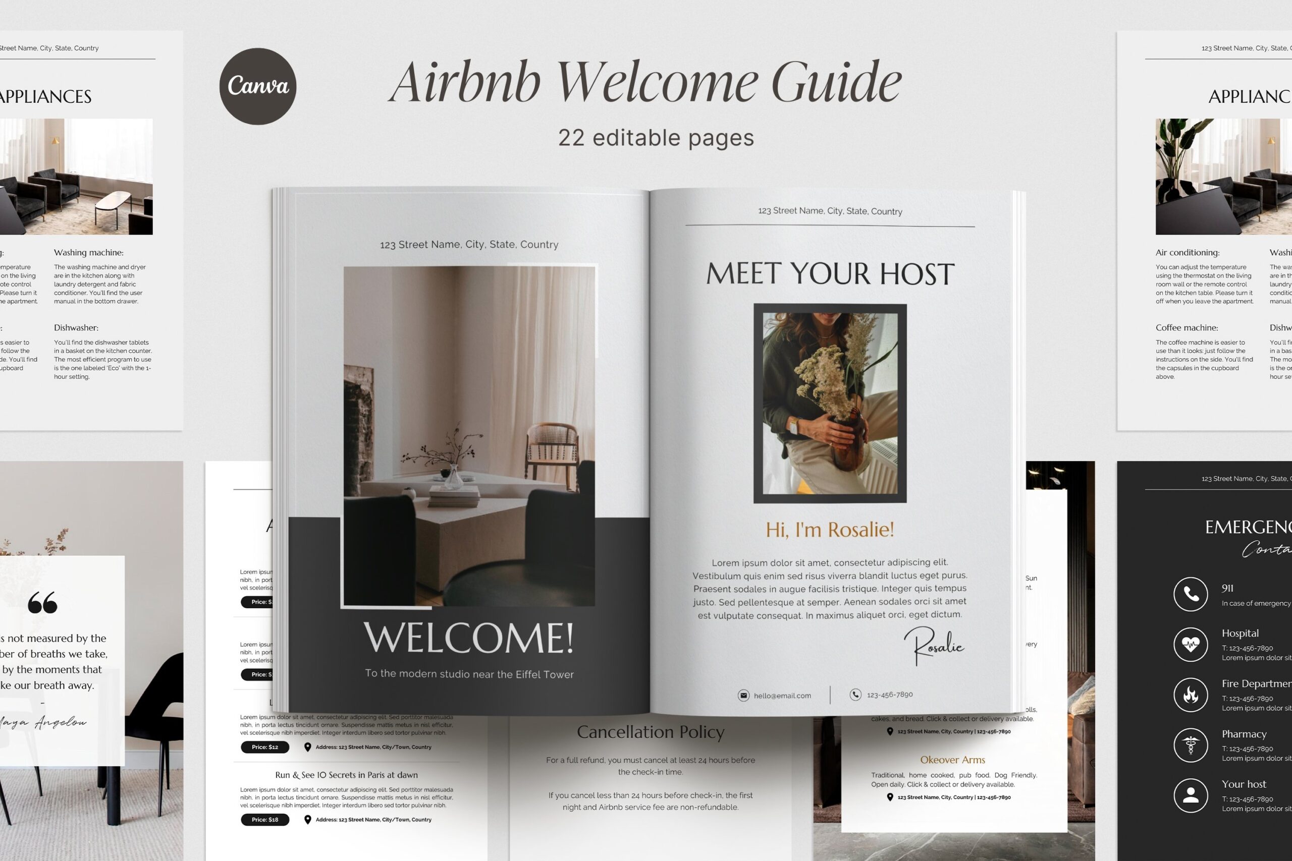 Airbnb Welcome Book Template Airbnb House Manual 2405335 