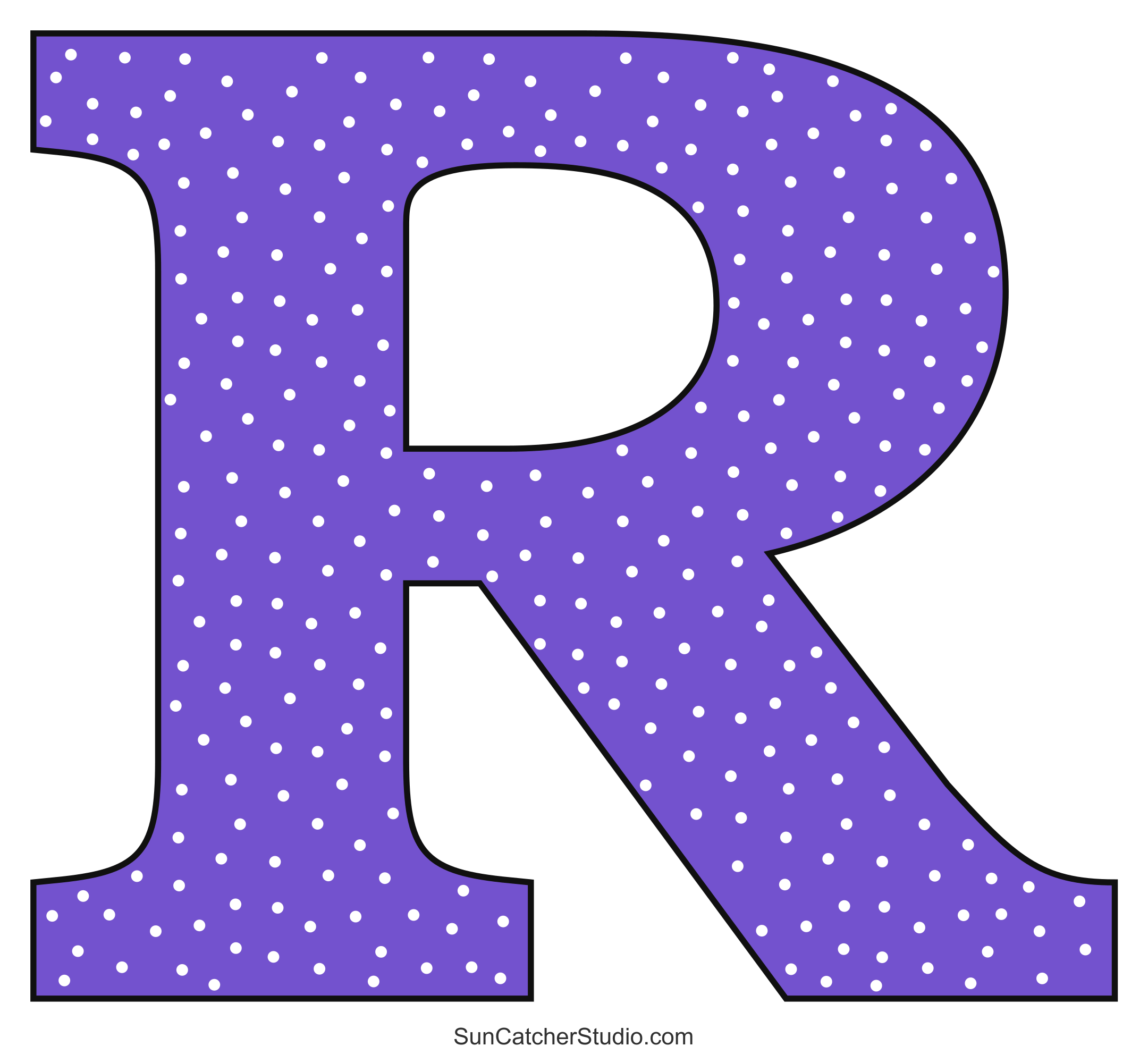 Alphabet Letters And Numbers With A Colorful Polka Dot Design Free Printables Monograms Design Tools Patterns U0026 DIY Projects