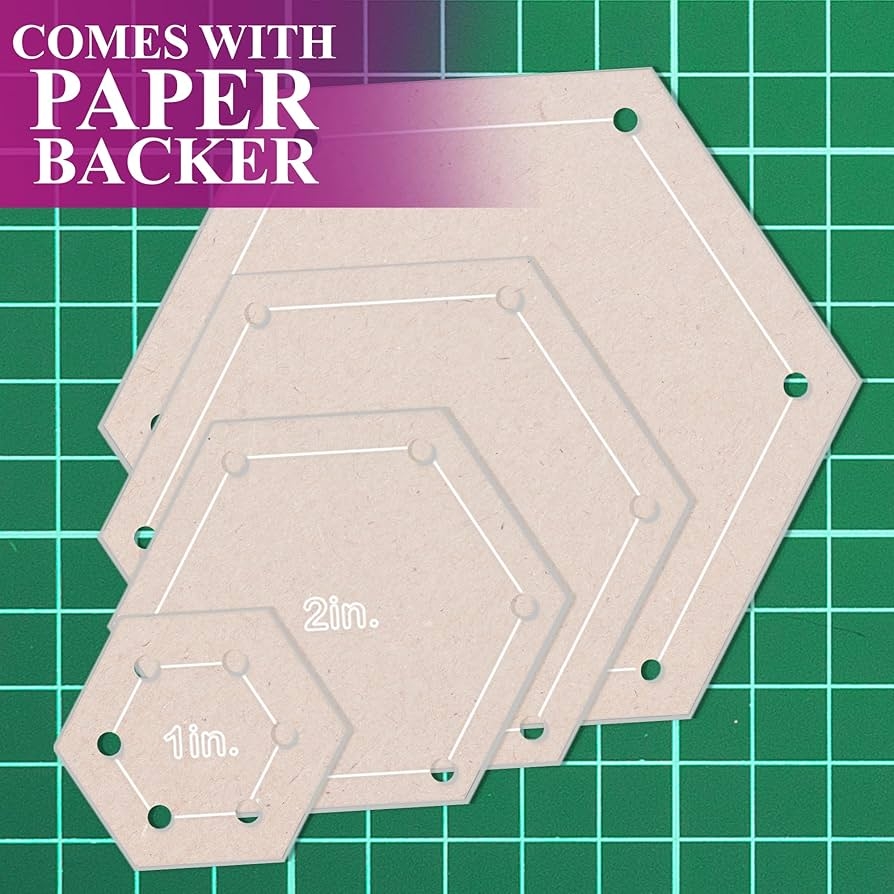Amazon LaserThing Hexagon Quilting Template Set 4