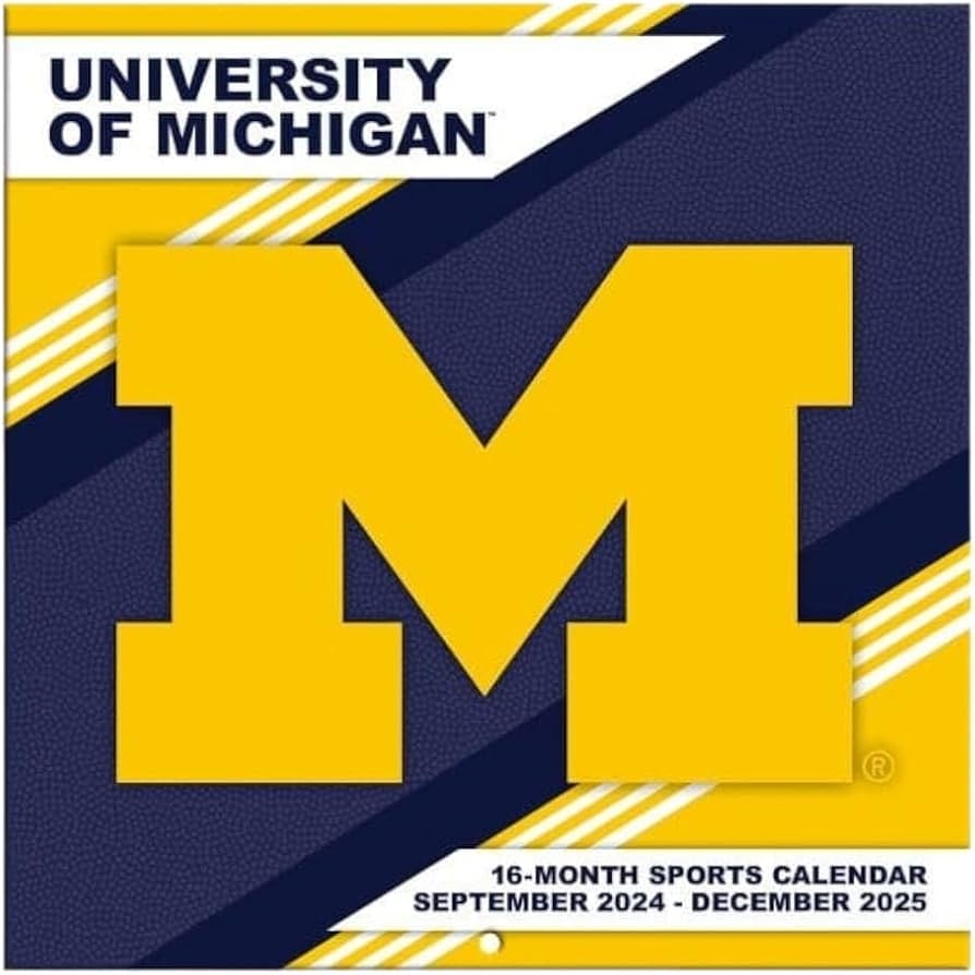 Amazon TURNER SPORTS Michigan Wolverines 2025 Mini Wall Calendar 25998040523 Office Products