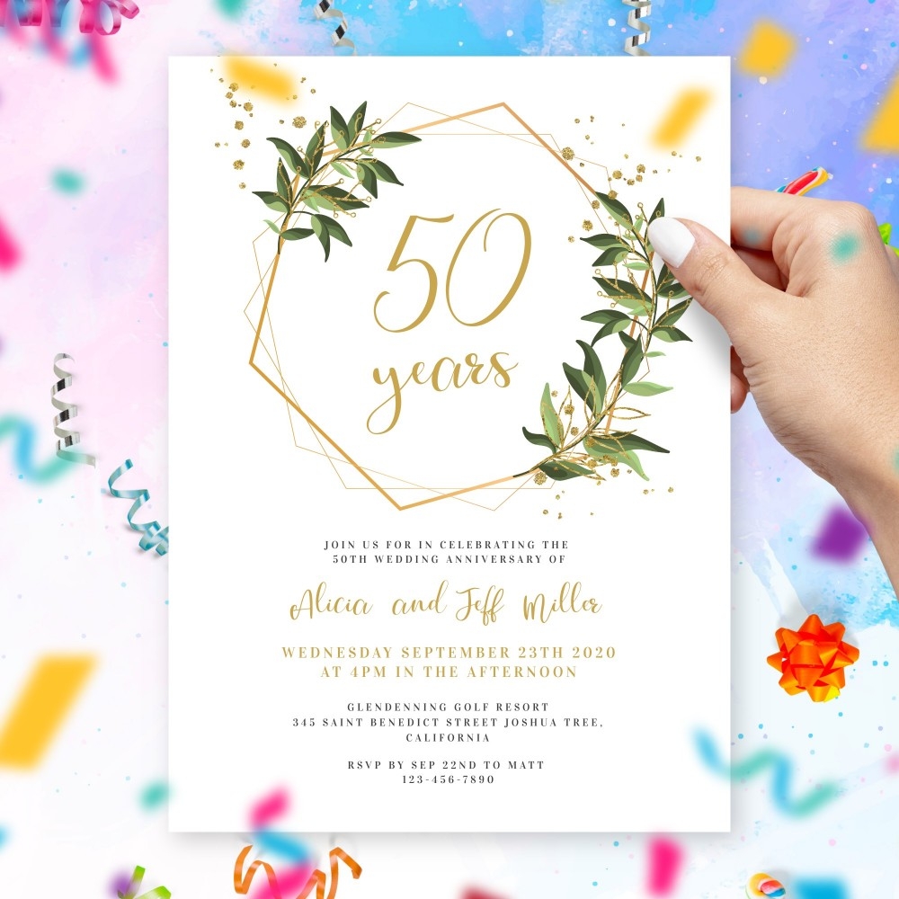 Anniversary Party Free Printable Party Invitations Worksheets Library