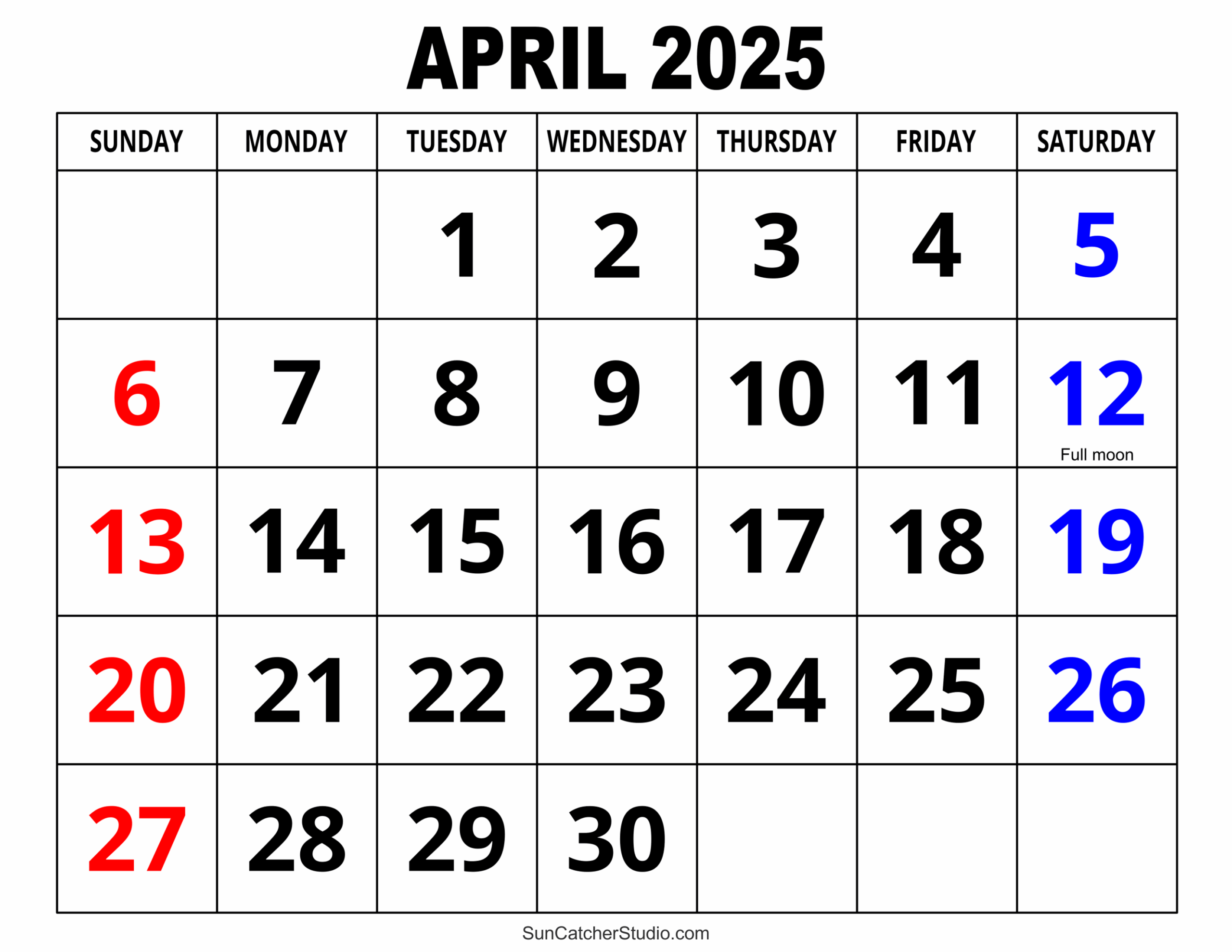 April 2025 Calendar Free Printable Free Printables Monograms Design Tools Patterns U0026 DIY Projects