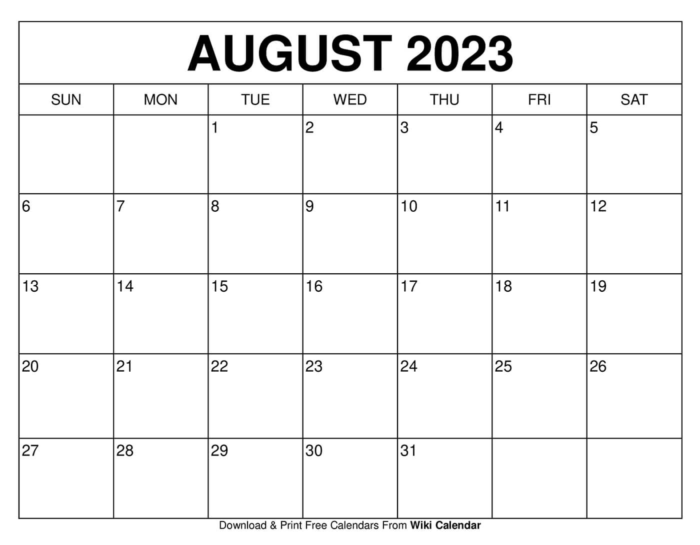 August 2025 Calendar Printable Templates U0026 More